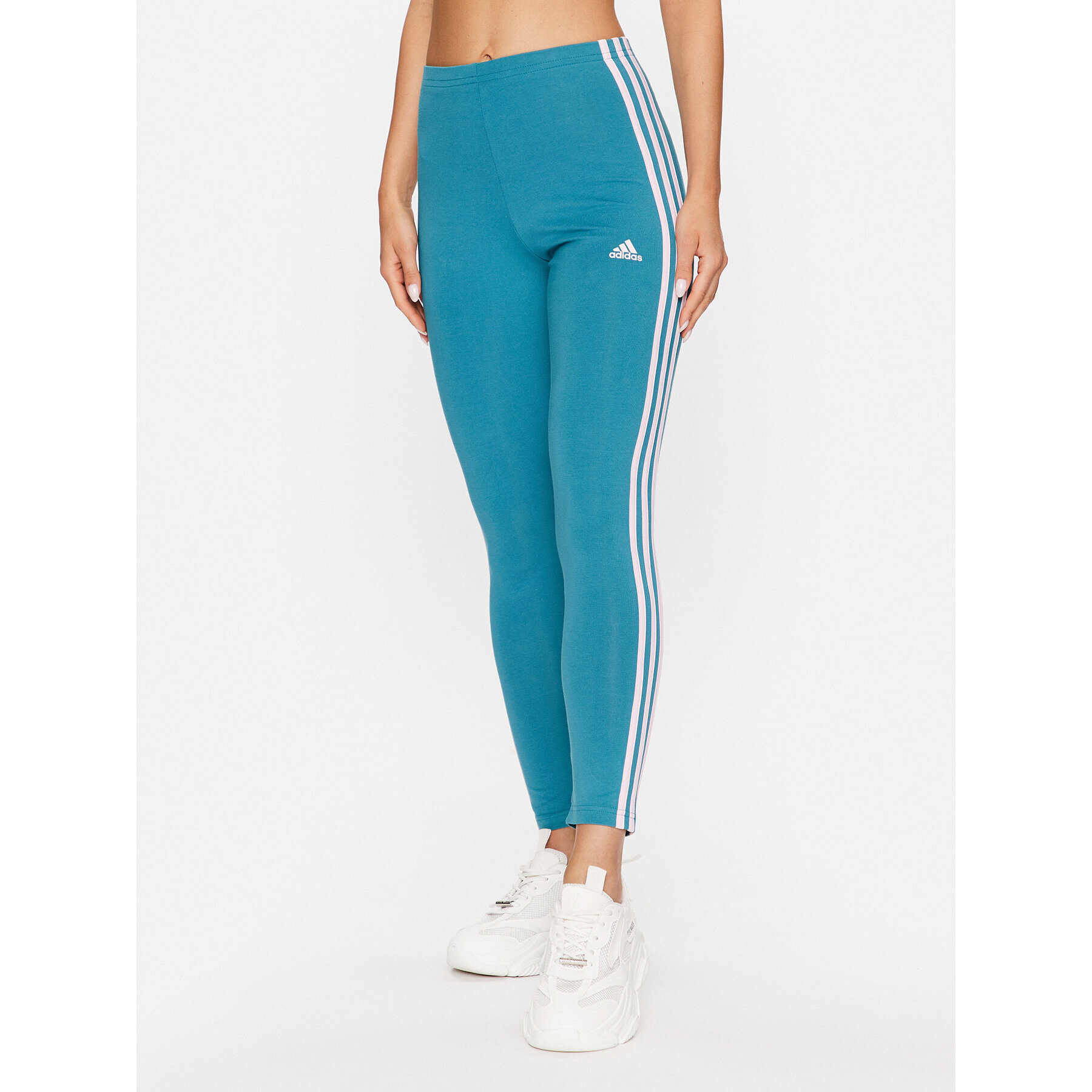 adidas Клин Essentials 3-Stripes High-Waisted Single Jersey Leggings IL3378 Електриков - Pepit.bg