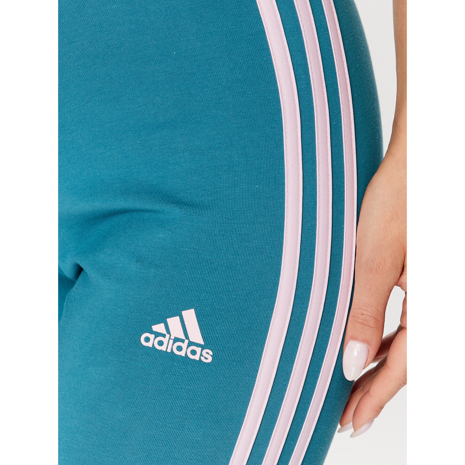 adidas Клин Essentials 3-Stripes High-Waisted Single Jersey Leggings IL3378 Електриков - Pepit.bg