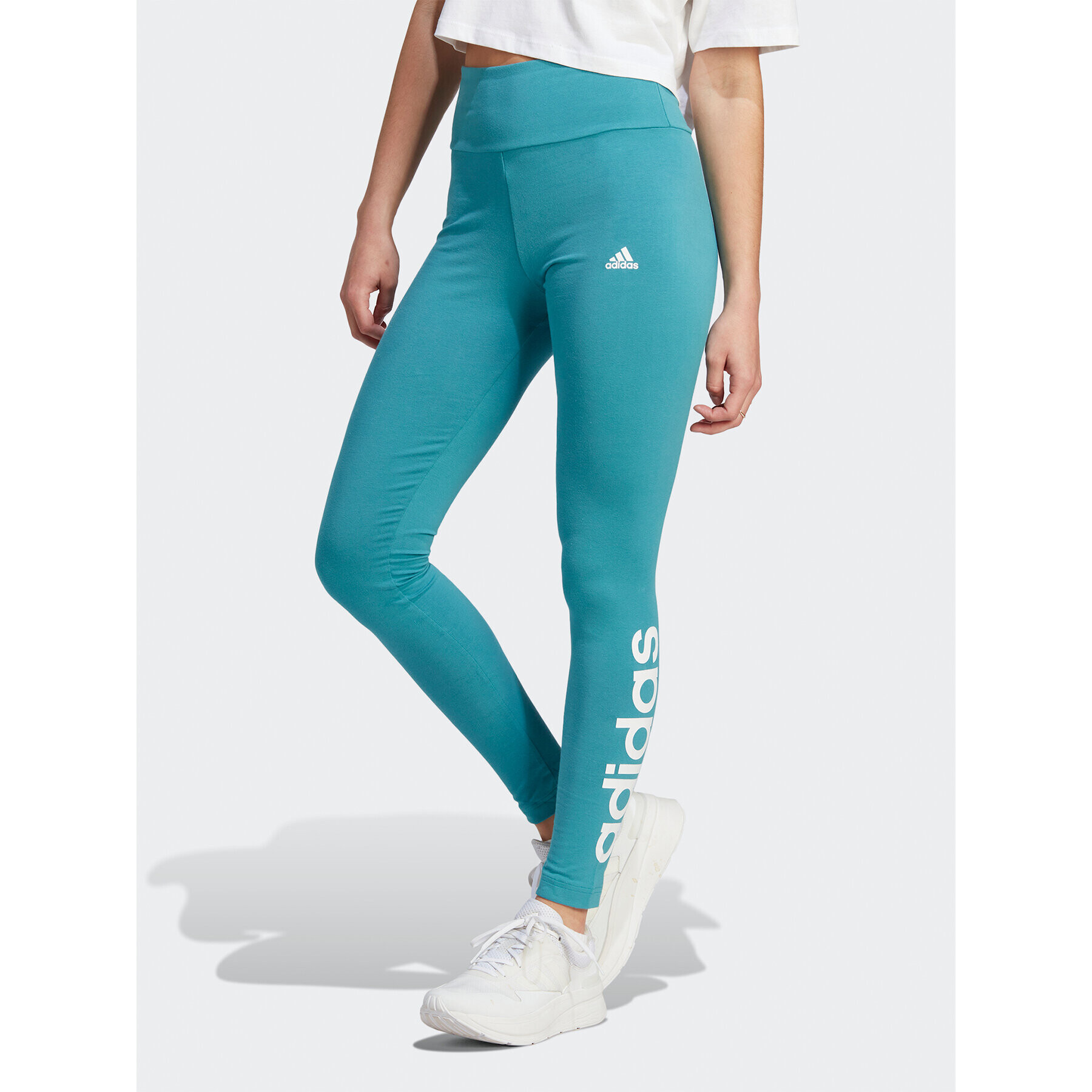 adidas Клин ESSENTIALS HIGH-WAISTED LOGO IM2854 Син Tight Fit - Pepit.bg