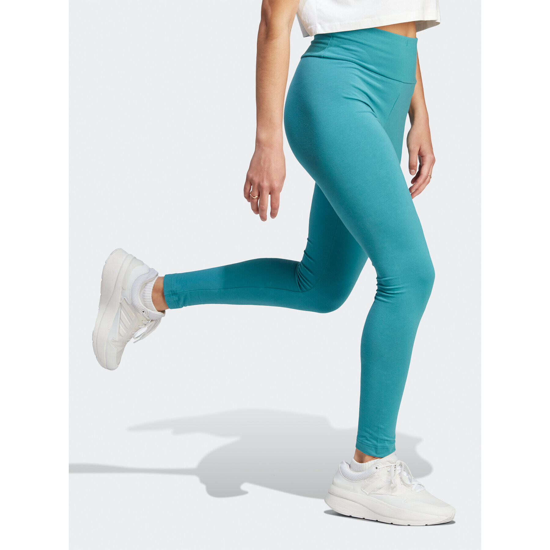 adidas Клин ESSENTIALS HIGH-WAISTED LOGO IM2854 Син Tight Fit - Pepit.bg