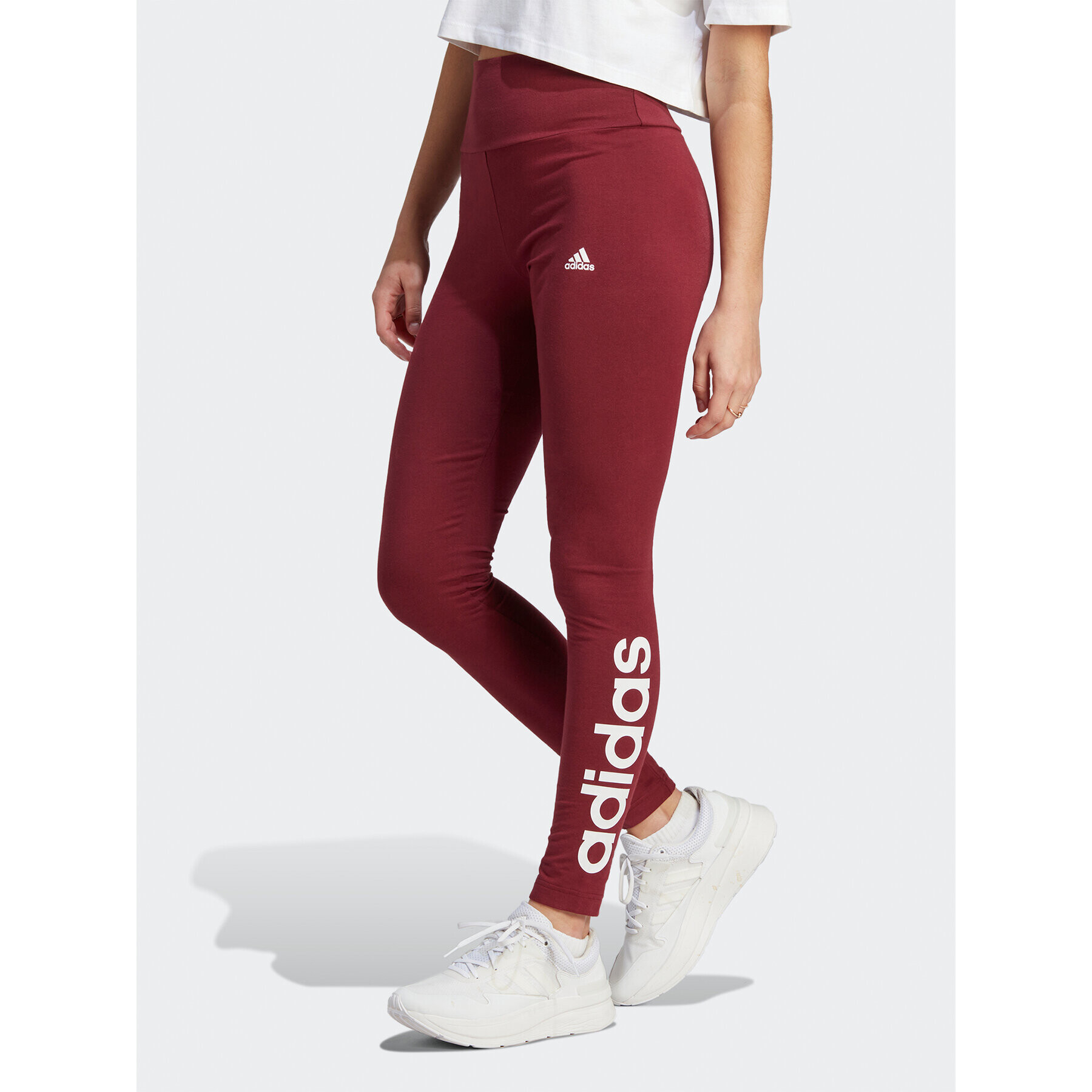 adidas Клин ESSENTIALS HIGH-WAISTED LOGO IM2856 Червен Tight Fit - Pepit.bg