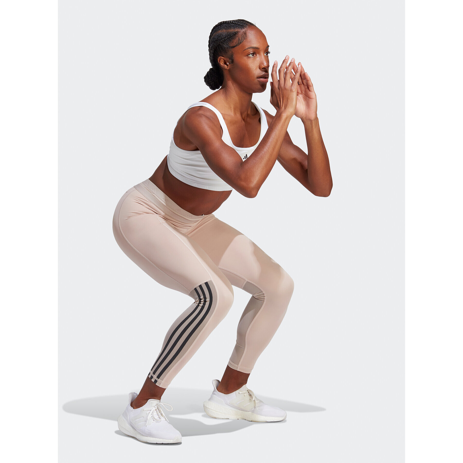 adidas Клин Techfit Hyperglam 7/8 Leggings HR2943 Кафяв - Pepit.bg