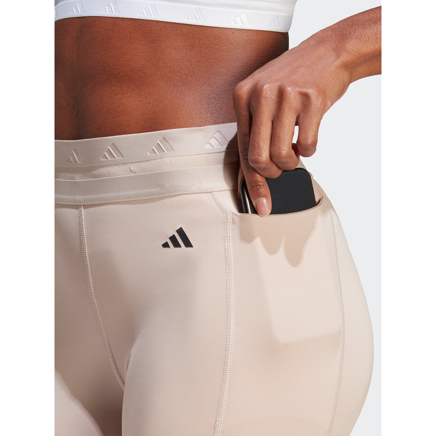adidas Клин Techfit Hyperglam 7/8 Leggings HR2943 Кафяв - Pepit.bg
