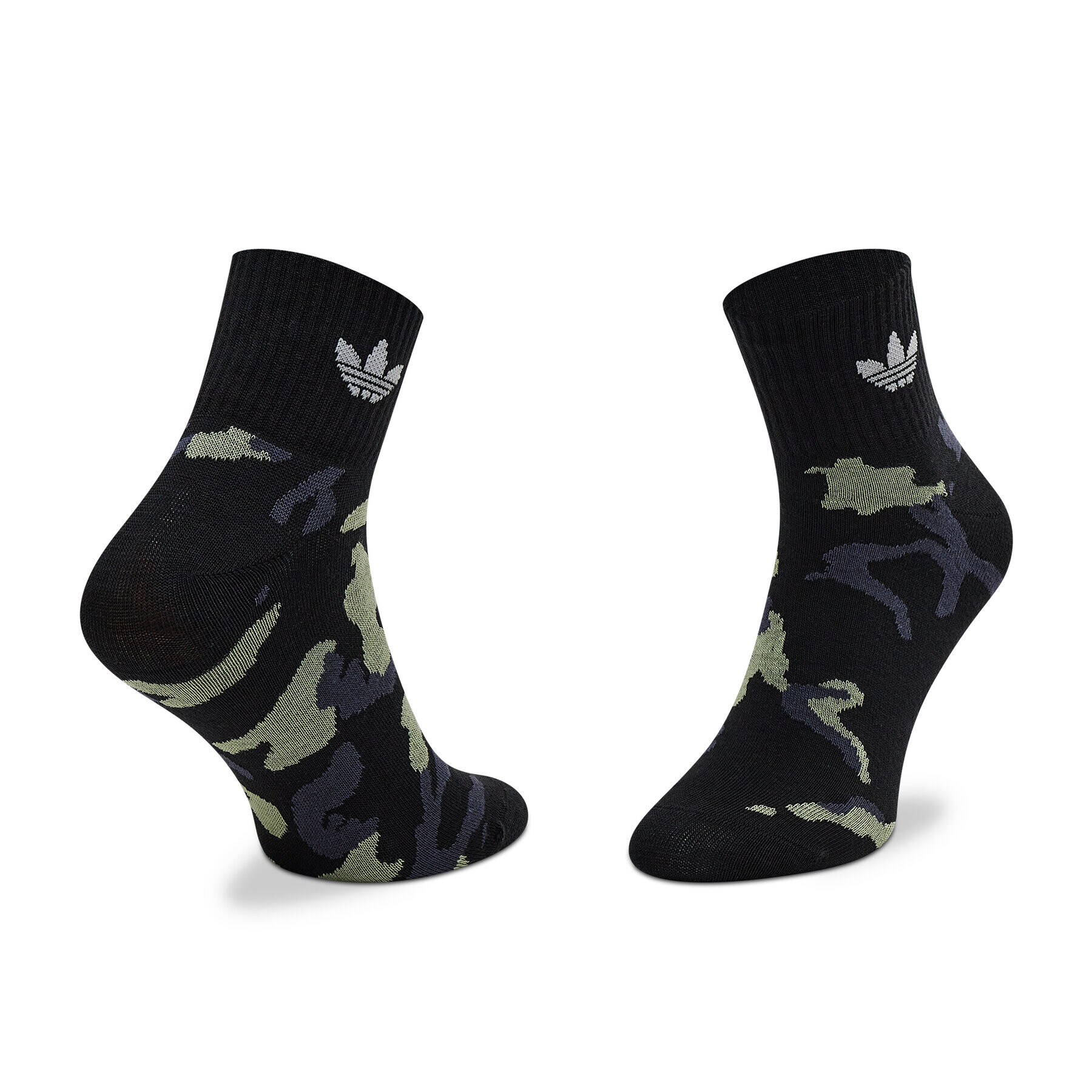 adidas Комплект 2 чифта дълги чорапи мъжки Camo Mid Ankle HC9528 Черен - Pepit.bg