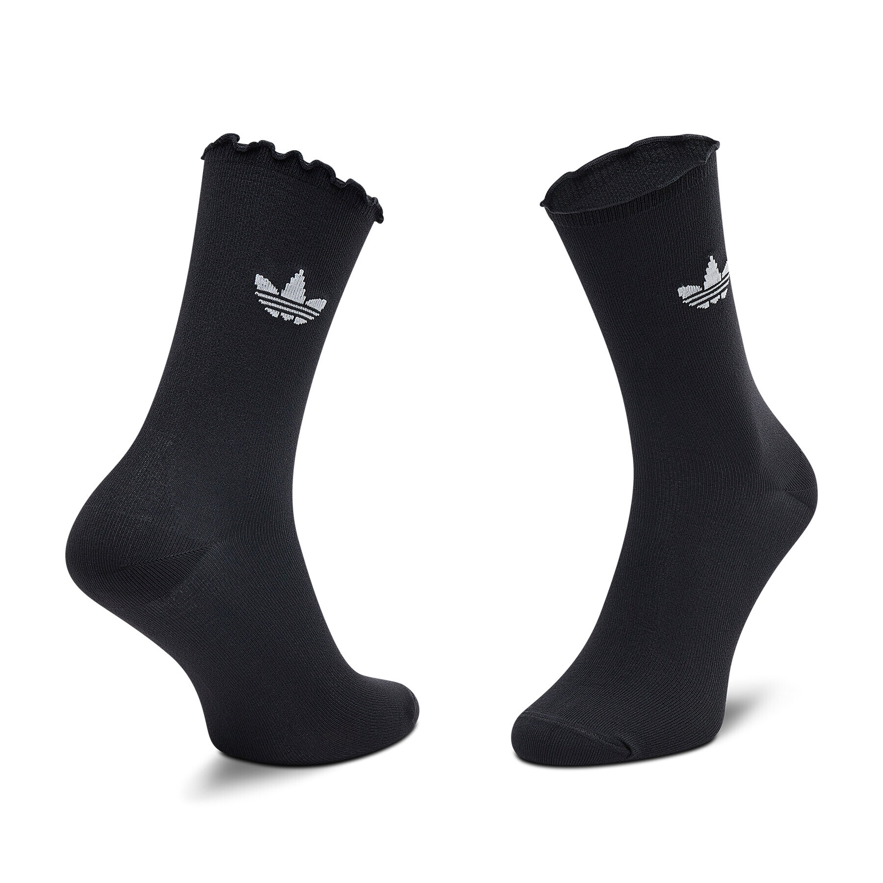 adidas Комплект 2 чифта дълги чорапи мъжки Ruffle Crw 2Pp HC9532 Черен - Pepit.bg