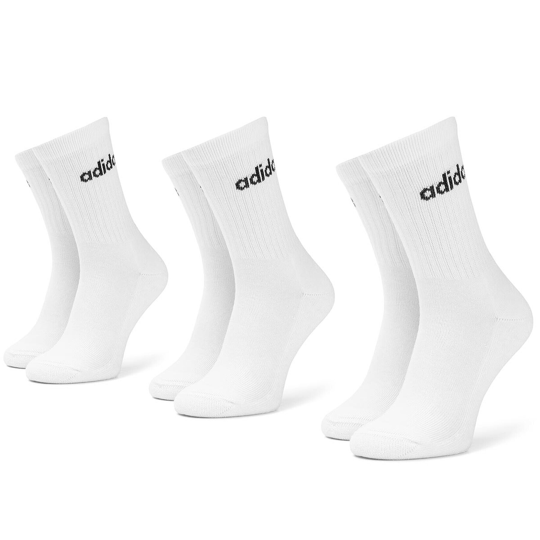 adidas Комплект 3 чифта дълги чорапи дамски CF3388 r.35-38 Бял - Pepit.bg