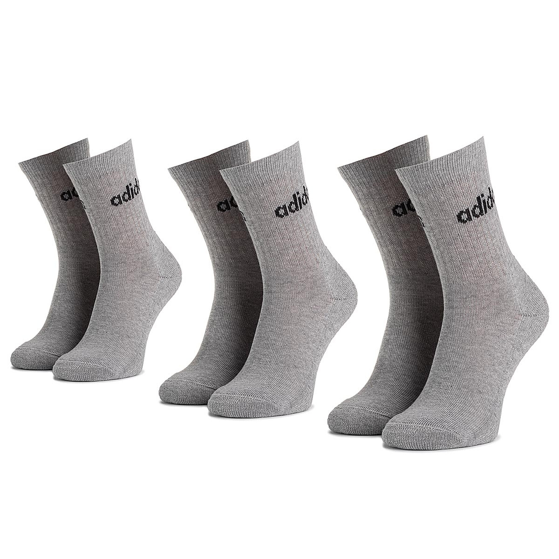 adidas Комплект 3 чифта дълги чорапи дамски CZ7293 r. 35-38 Сив - Pepit.bg