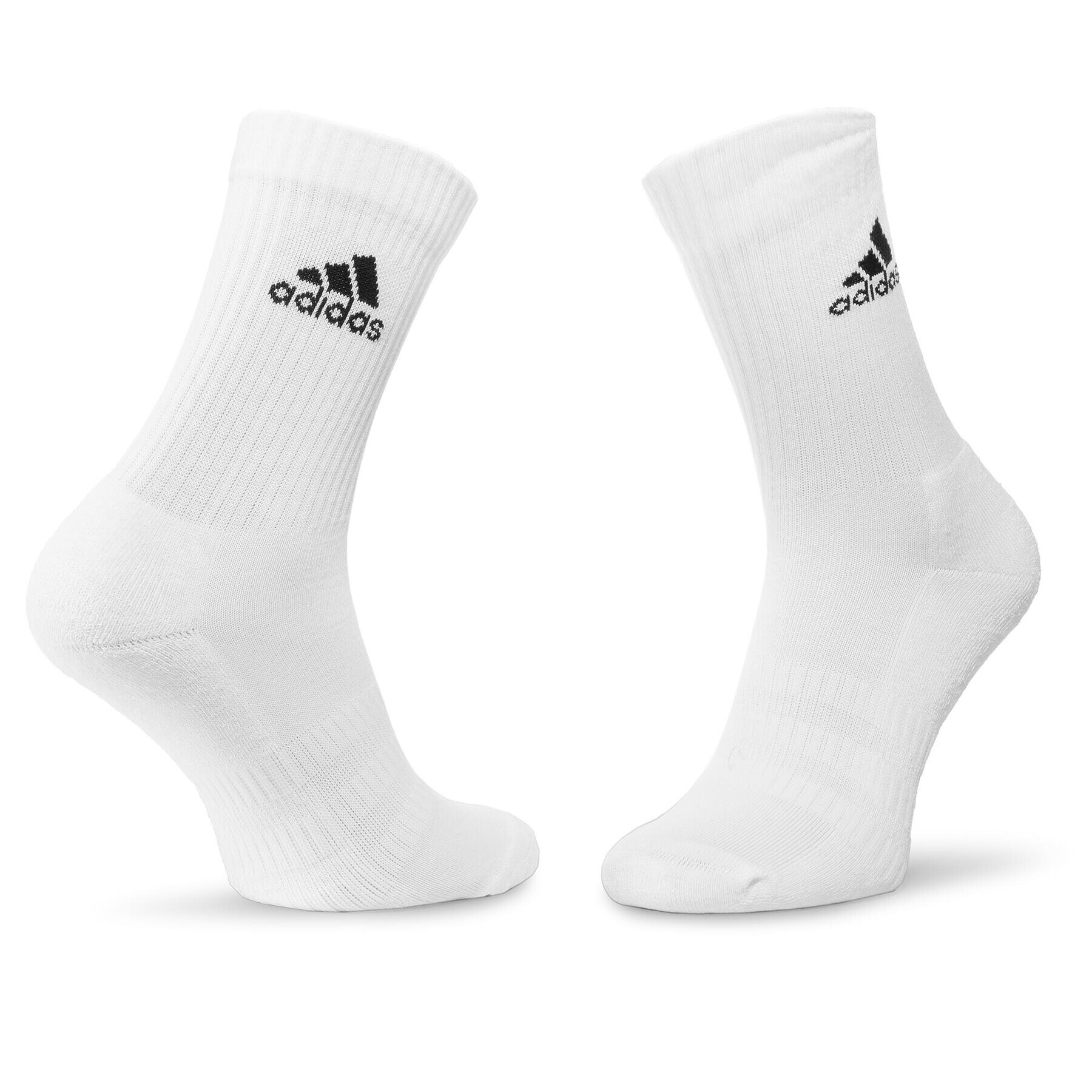 adidas Комплект 3 чифта дълги чорапи мъжки Cush Crw 3Pp DZ9355 Бял - Pepit.bg