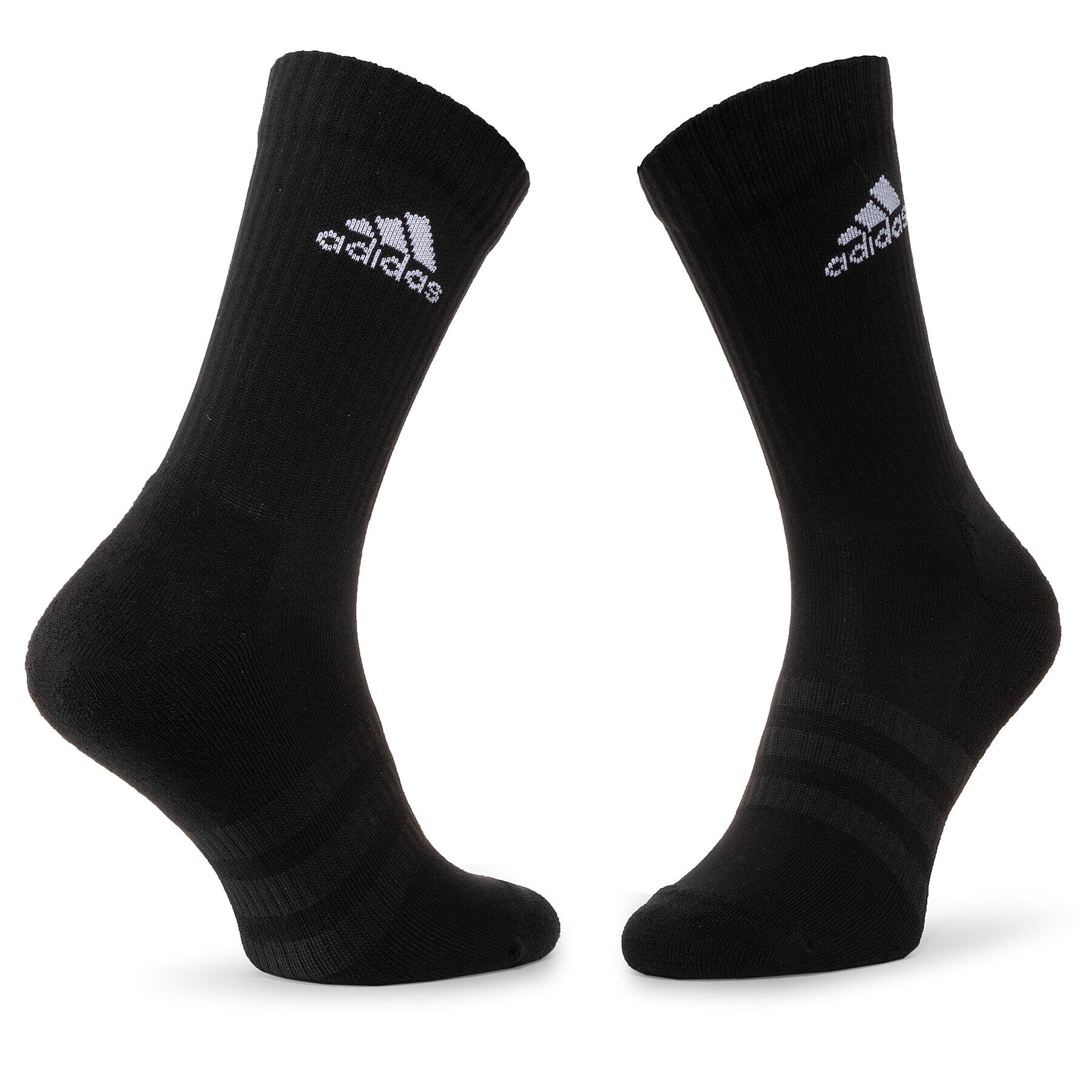 adidas Комплект 3 чифта дълги чорапи мъжки Cush Crw 3Pp DZ9357 Черен - Pepit.bg