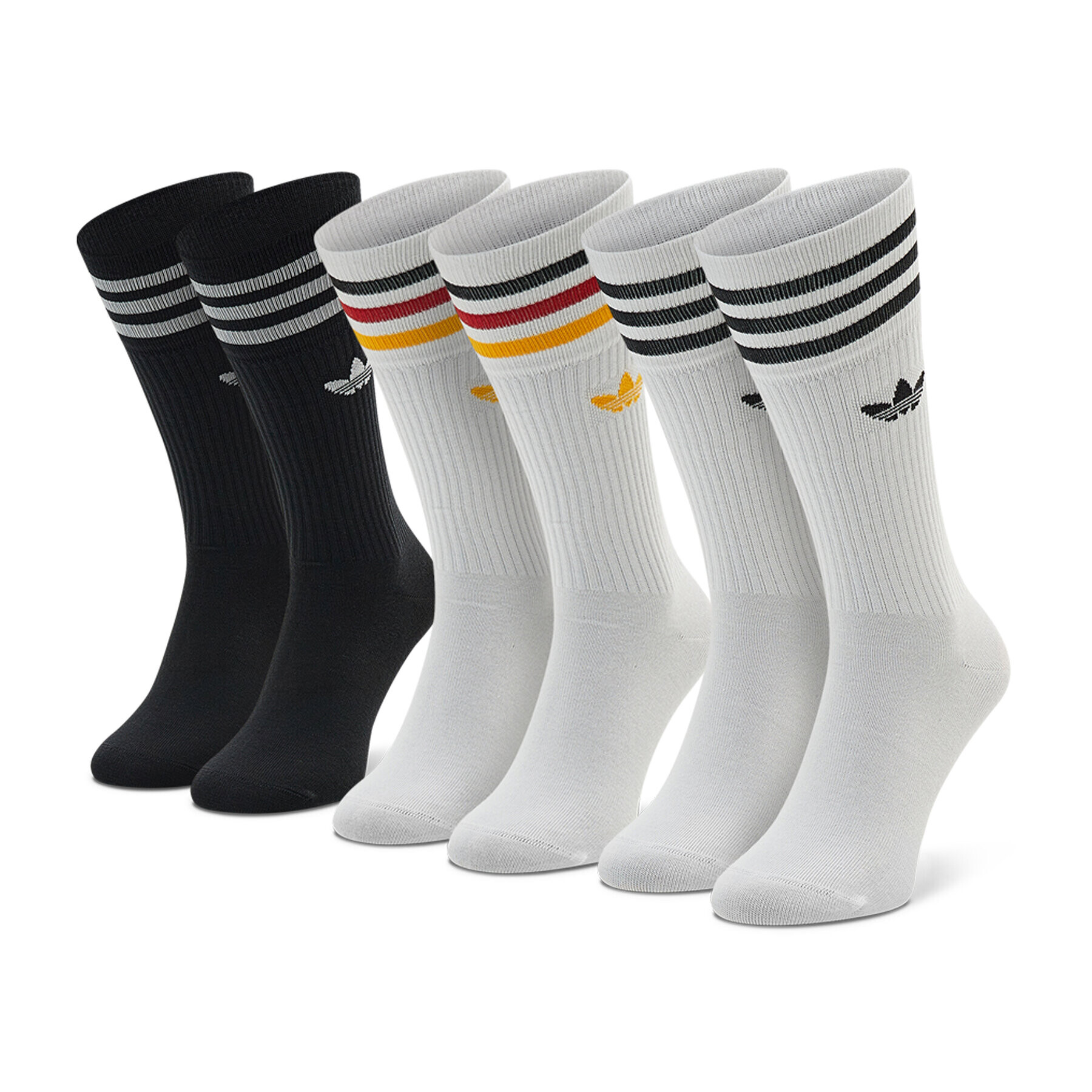 adidas Комплект 3 чифта дълги чорапи мъжки Solid Crew HM2740 Цветен - Pepit.bg