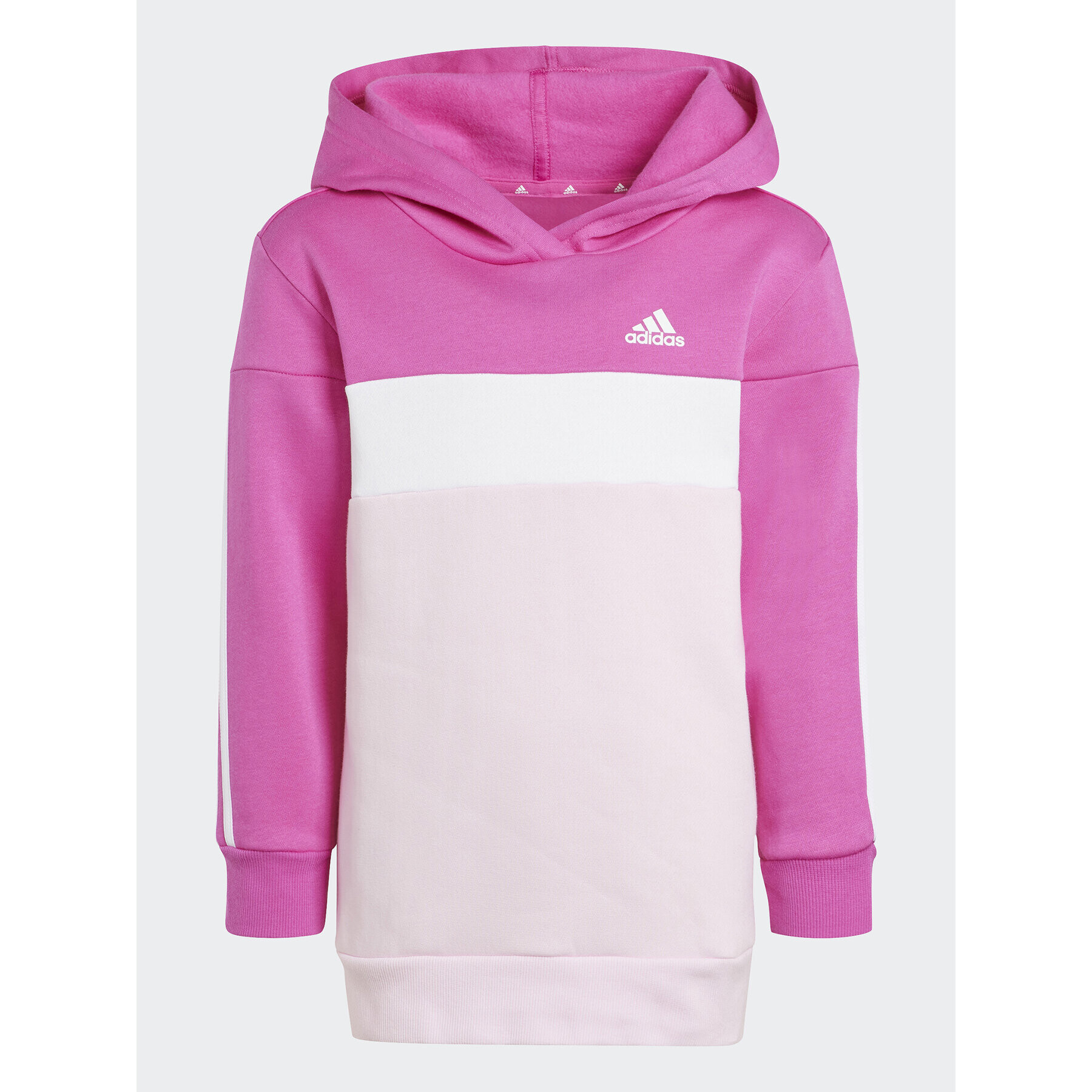 adidas Комплект суитшърт и клин Tiberio 3-Stripes Colorblock Fleece IA3117 Розов Slim Fit - Pepit.bg