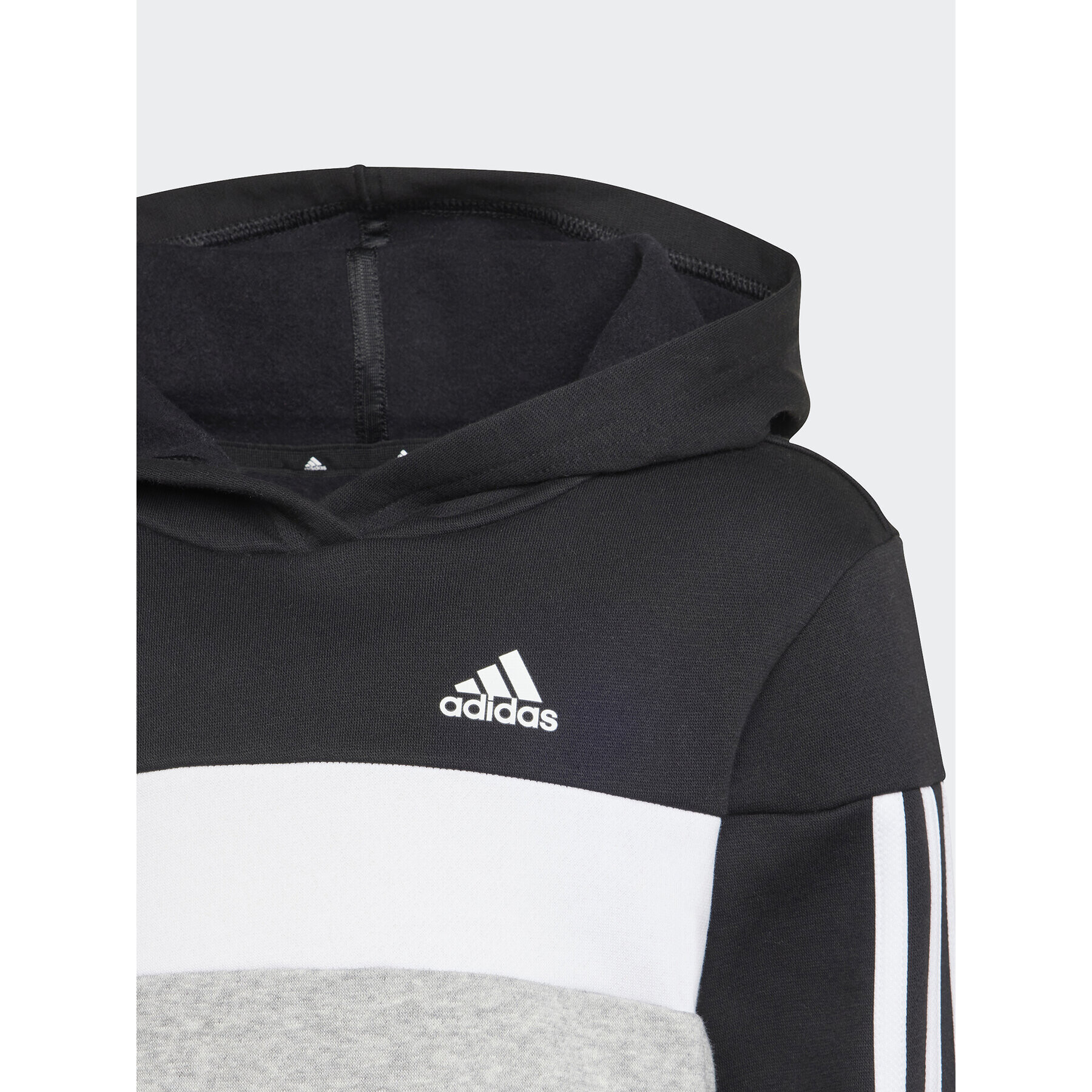 adidas Комплект суитшърт и клин Tiberio 3-Stripes Colorblock Fleece IJ6327 Черен Slim Fit - Pepit.bg