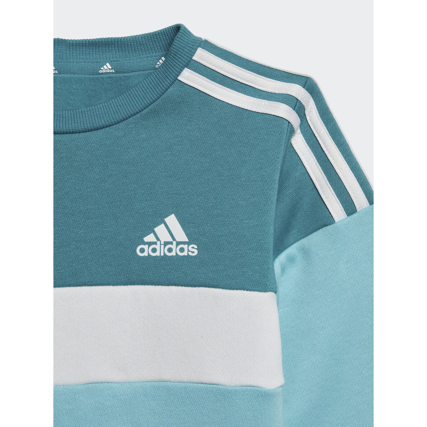 adidas Комплект суитшърт и клин Tiberio 3-Stripes Colorblock IJ6326 Син Slim Fit - Pepit.bg