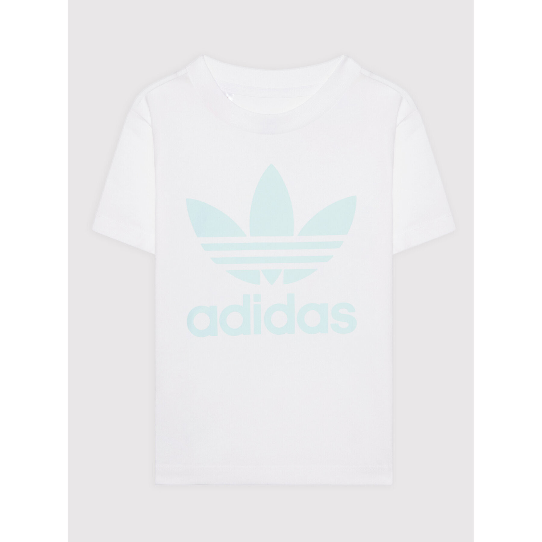 adidas Комплект тишърт и панталонки Trefoil HS8868 Бял Regular Fit - Pepit.bg