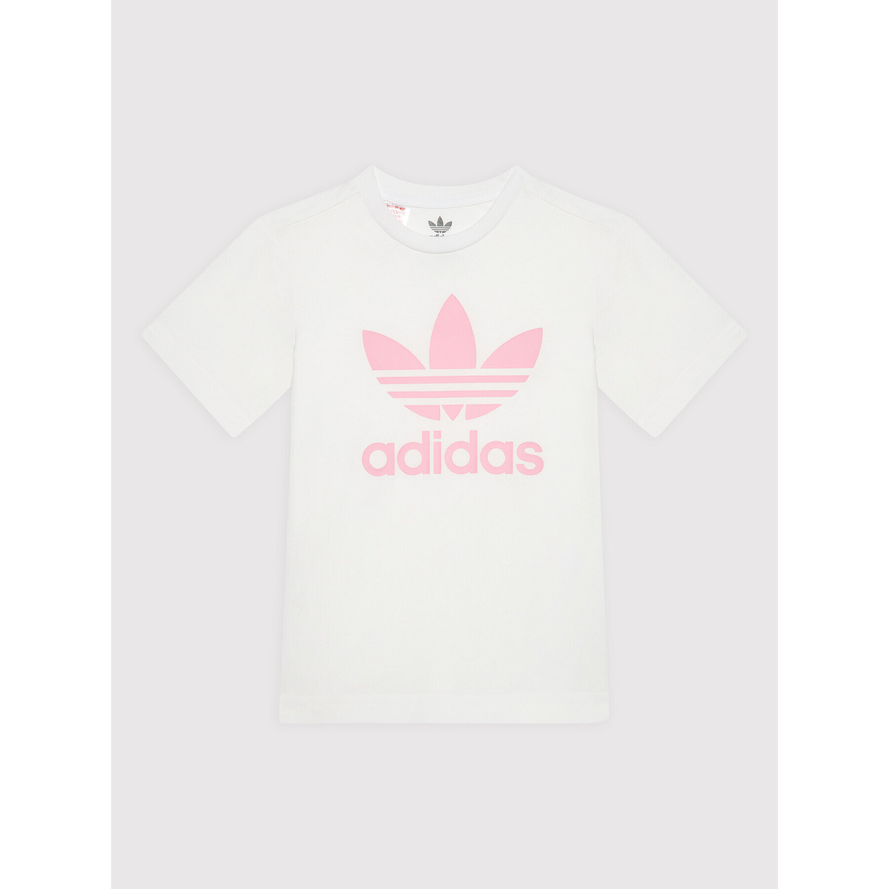 adidas Комплект тишърт и спортни шорти Trefoil HC9507 Бял Regular Fit - Pepit.bg