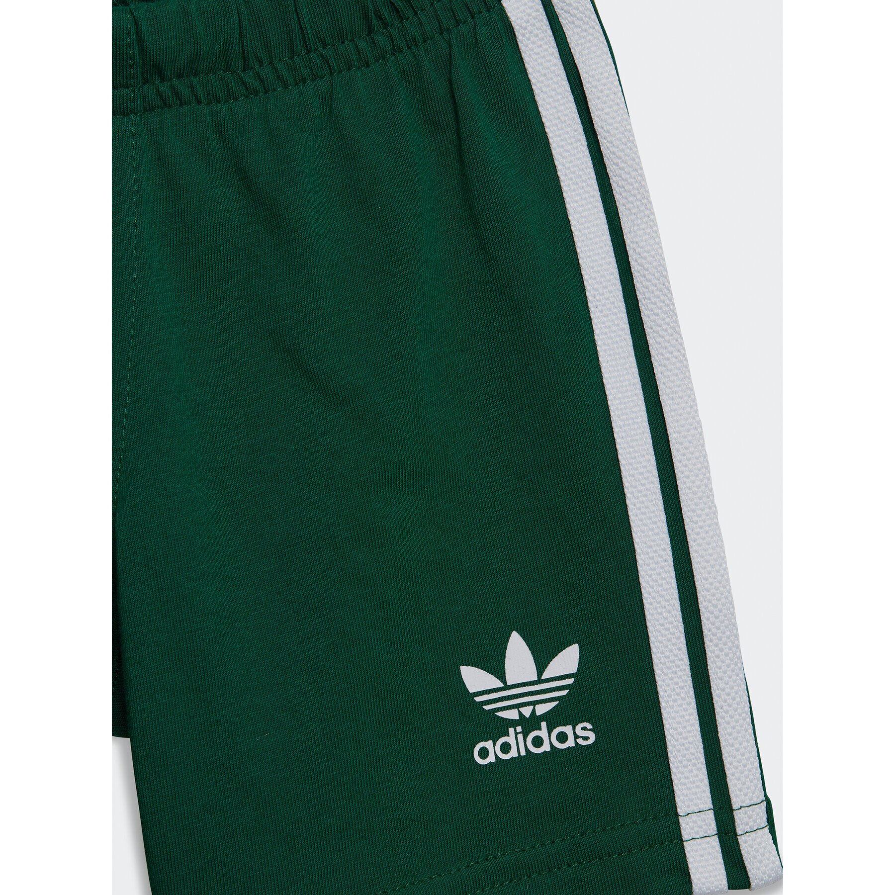 adidas Комплект тишърт и спортни шорти Trefoil Shorts Tee Set IB8643 Зелен Regular Fit - Pepit.bg