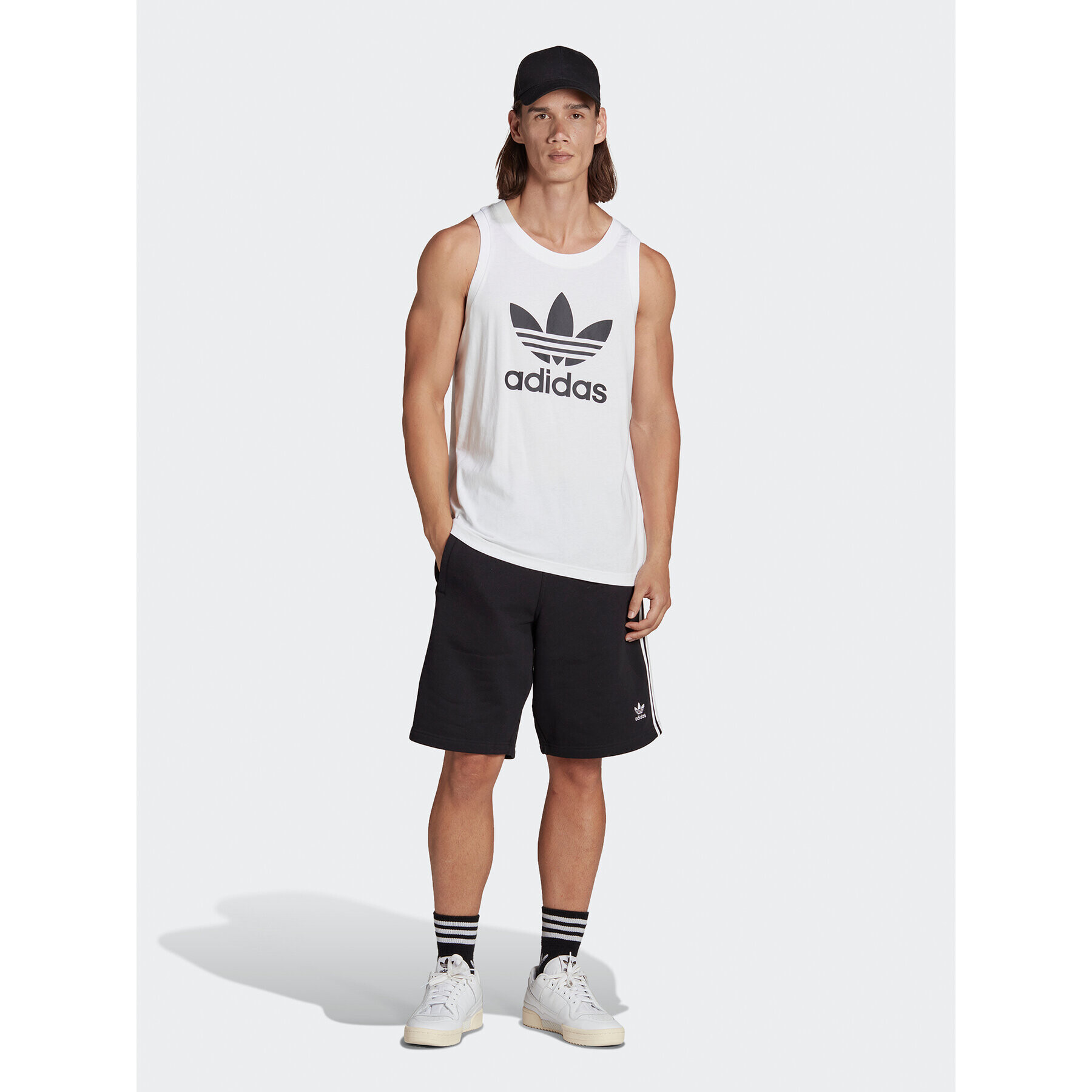 adidas Мъжки топ adicolor Classics Trefoil IA4808 Бял Regular Fit - Pepit.bg