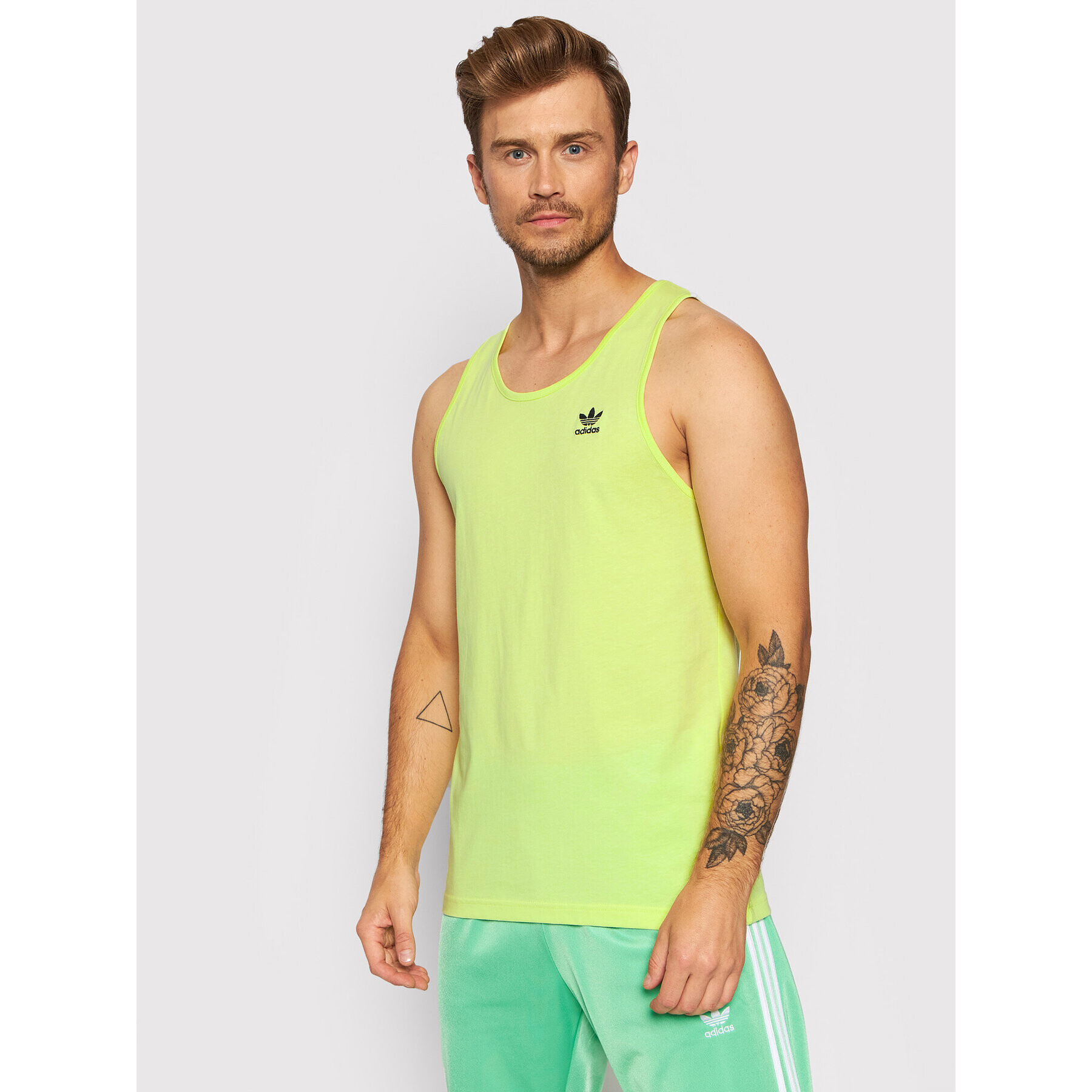 adidas Мъжки топ adicolor Essentials Trefoil H35496 Жълт Regular Fit - Pepit.bg
