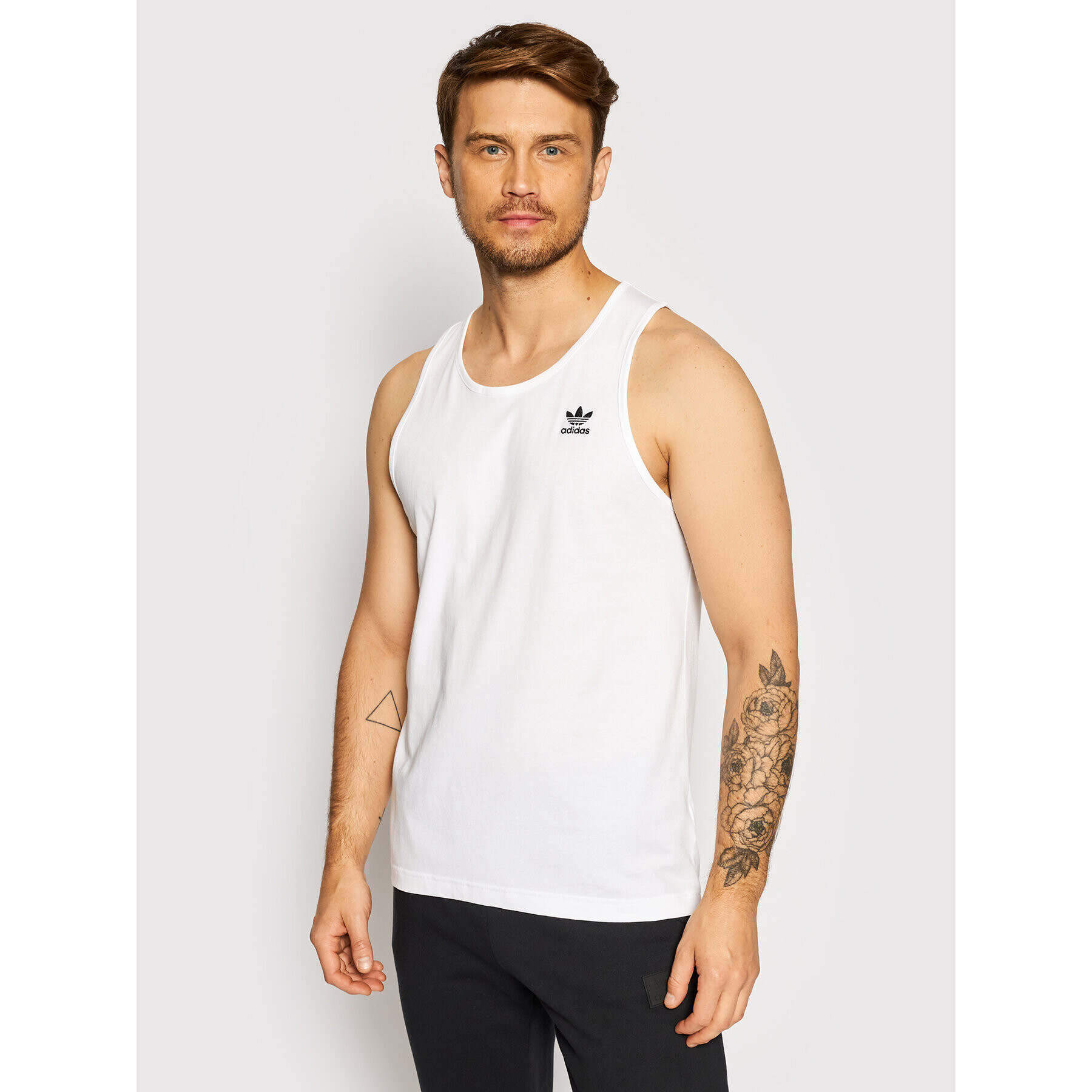 adidas Мъжки топ adicolor Essentials Trefoil H35497 Бял Regular Fit - Pepit.bg