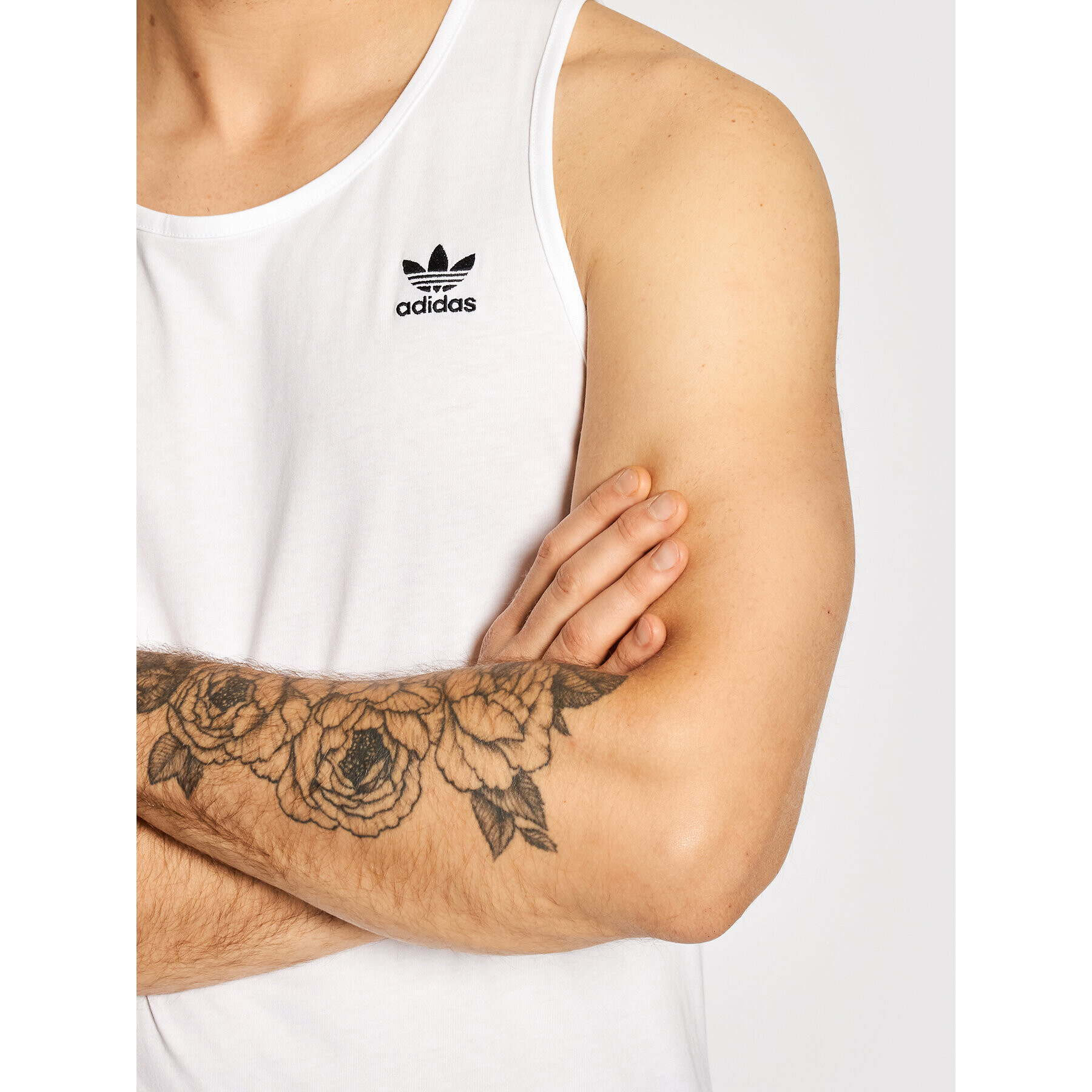 adidas Мъжки топ adicolor Essentials Trefoil H35497 Бял Regular Fit - Pepit.bg