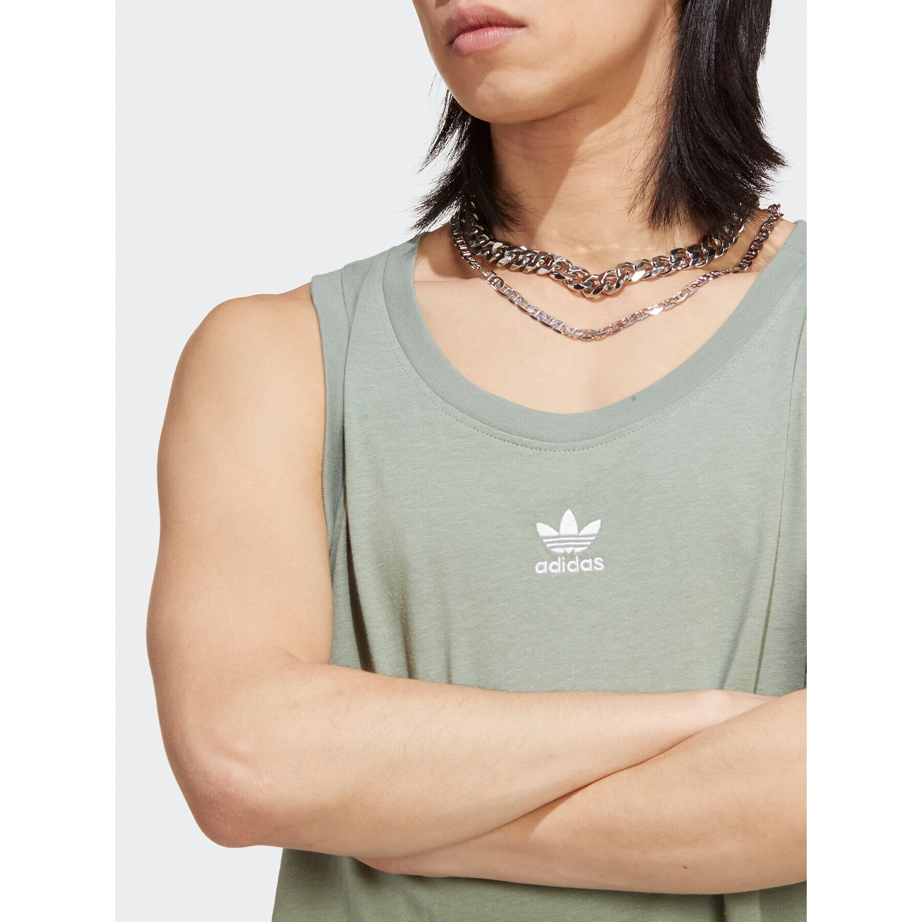 adidas Мъжки топ Essentials+ Made With Hemp Tank Top HR2958 Зелен Slim Fit - Pepit.bg