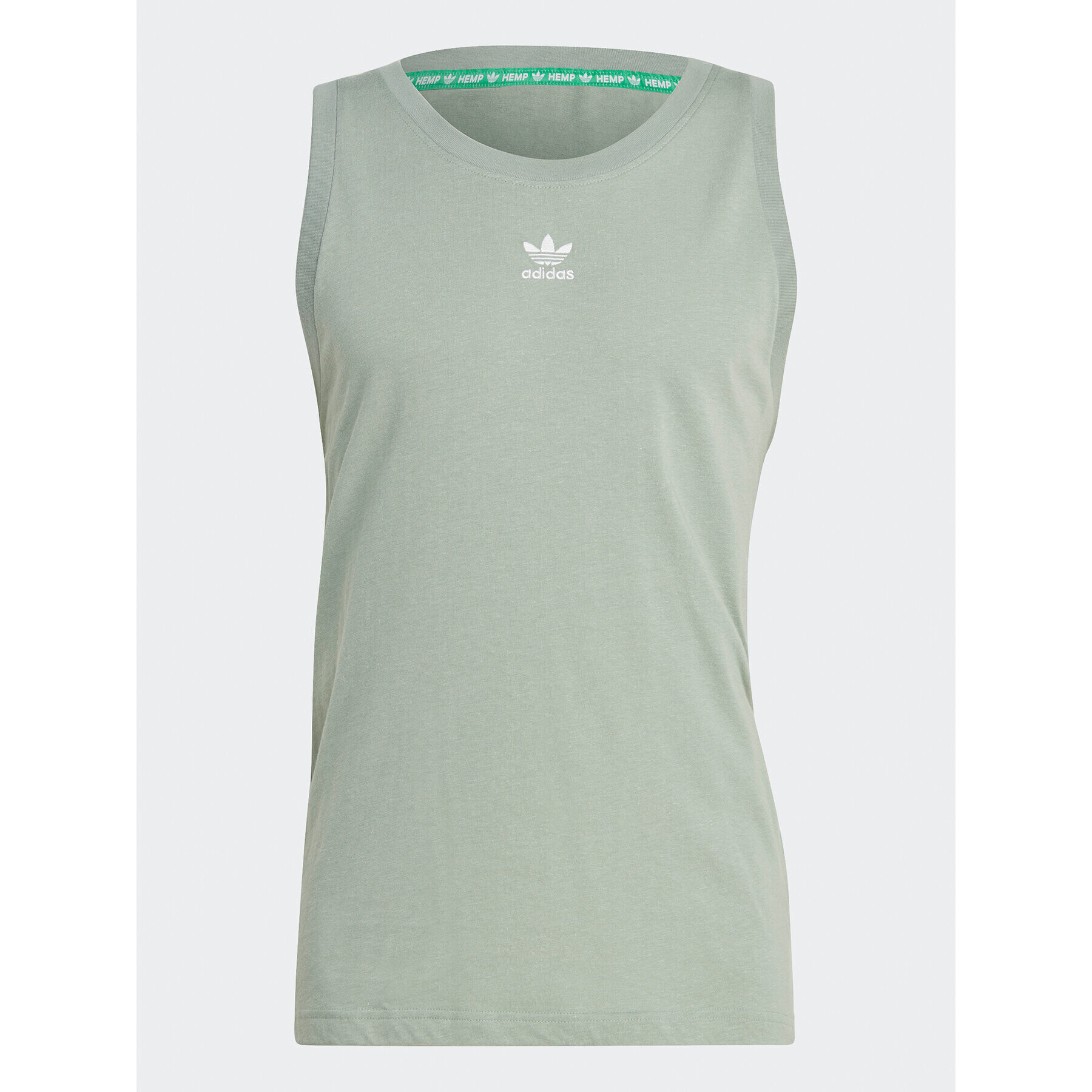 adidas Мъжки топ Essentials+ Made With Hemp Tank Top HR2958 Зелен Slim Fit - Pepit.bg