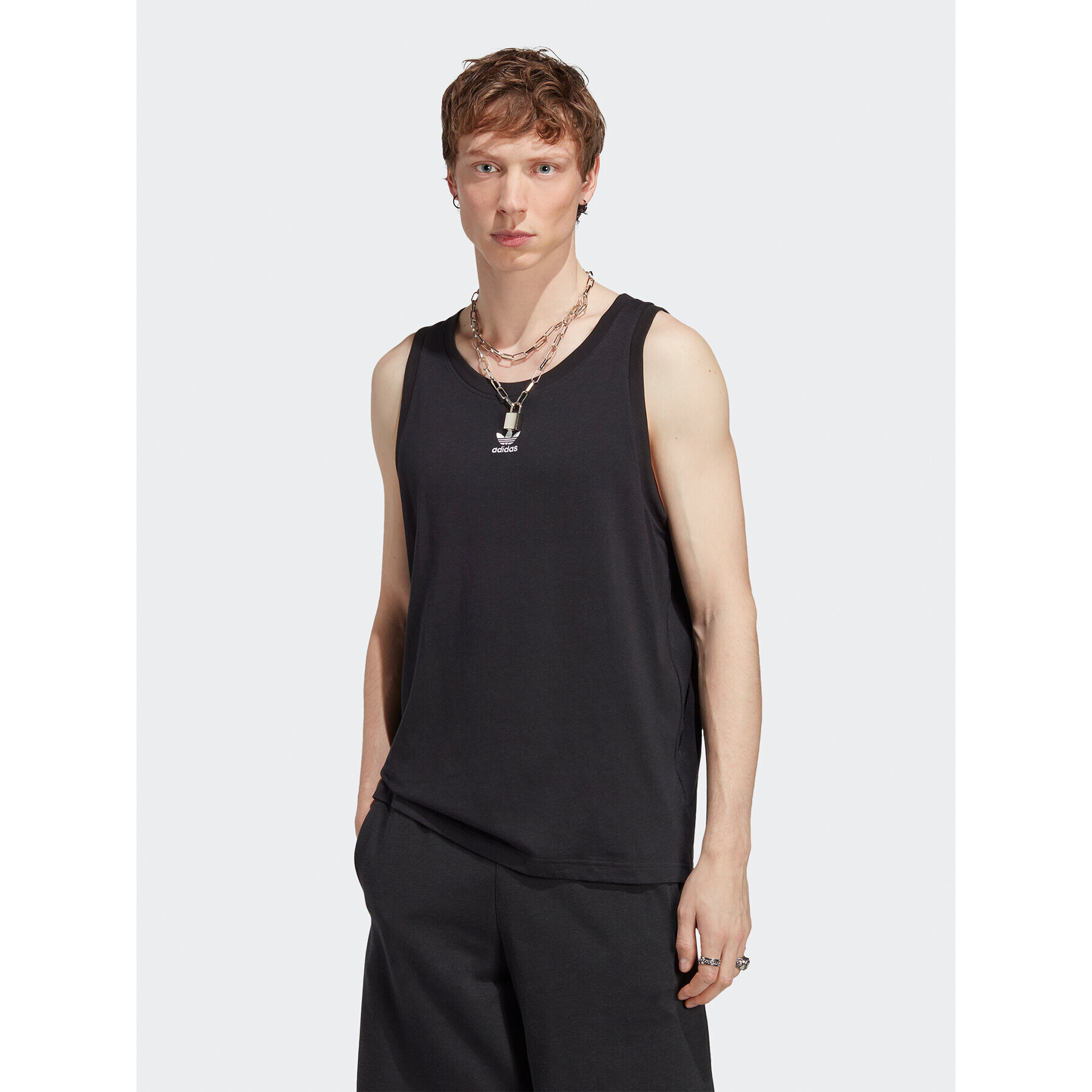 adidas Мъжки топ Essentials+ Made With Hemp Tank Top HR8619 Черен Slim Fit - Pepit.bg