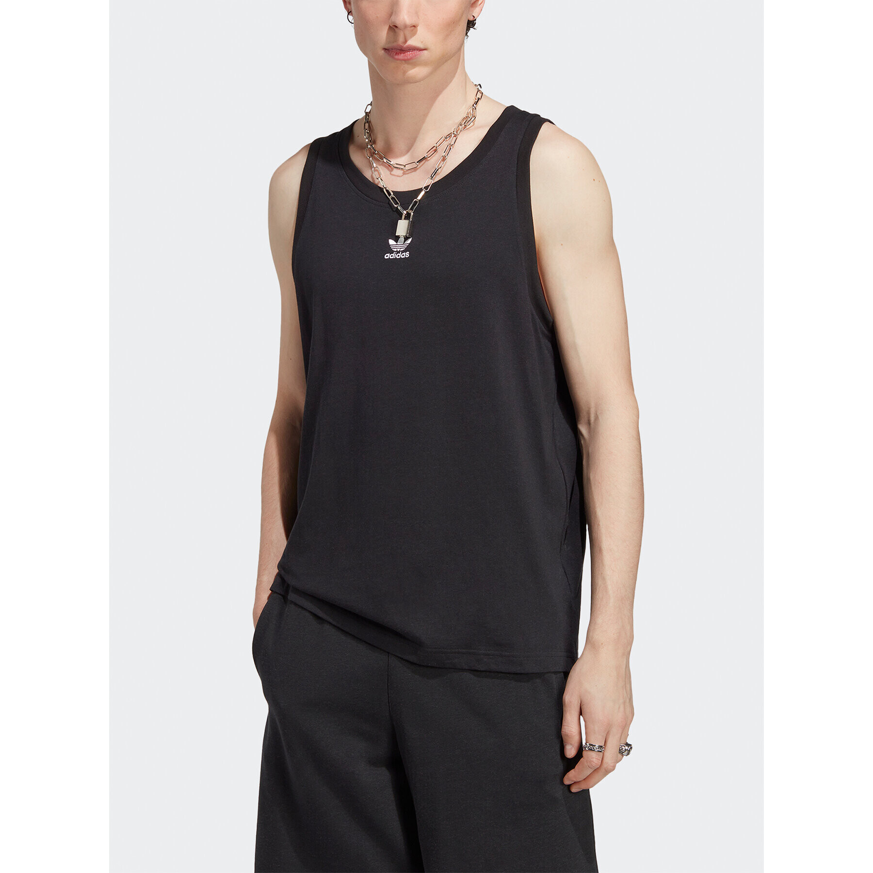 adidas Мъжки топ Essentials+ Made With Hemp Tank Top HR8619 Черен Slim Fit - Pepit.bg