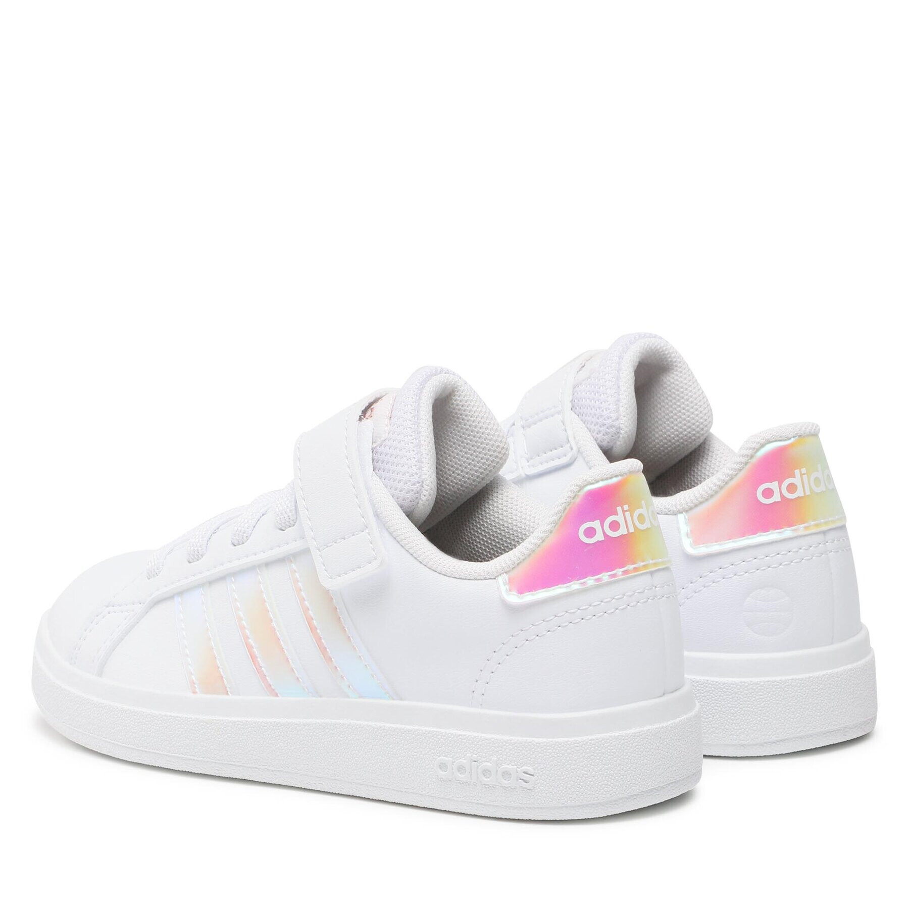 adidas Обувки Grand Court Lifestyle Court Elastic Lace and Top Strap Shoes GY2327 Бял - Pepit.bg