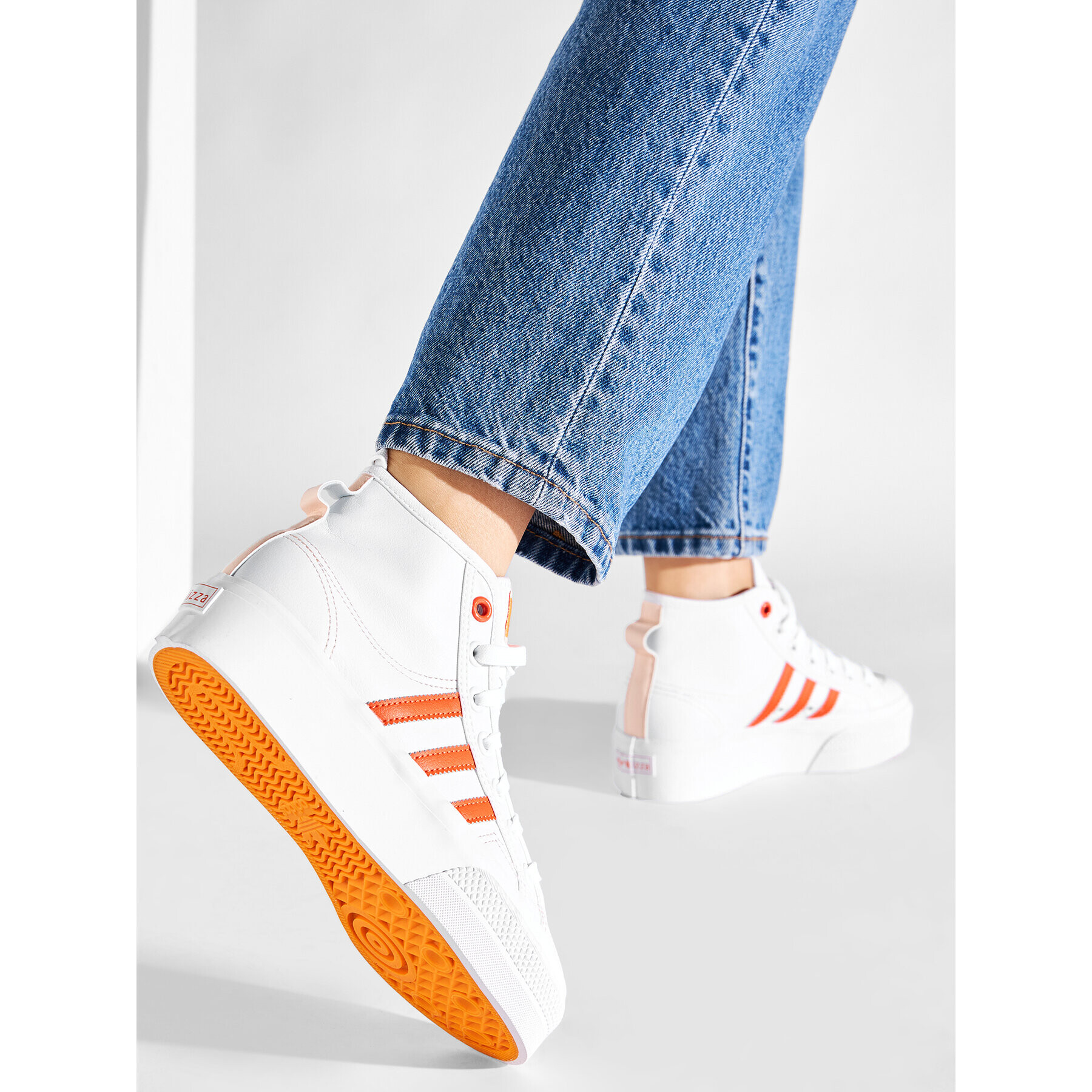 adidas Обувки Nizza Platform Mid Her Veg GY1897 Бял - Pepit.bg
