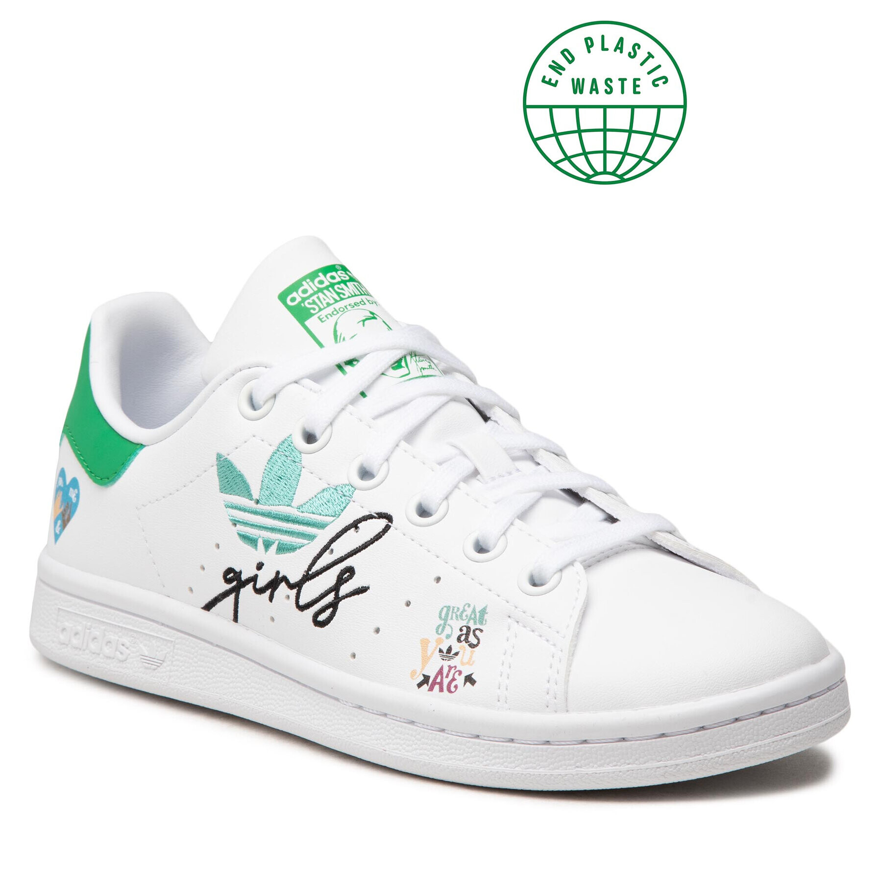 adidas Обувки Stan Smith J GZ7384 Бял - Pepit.bg