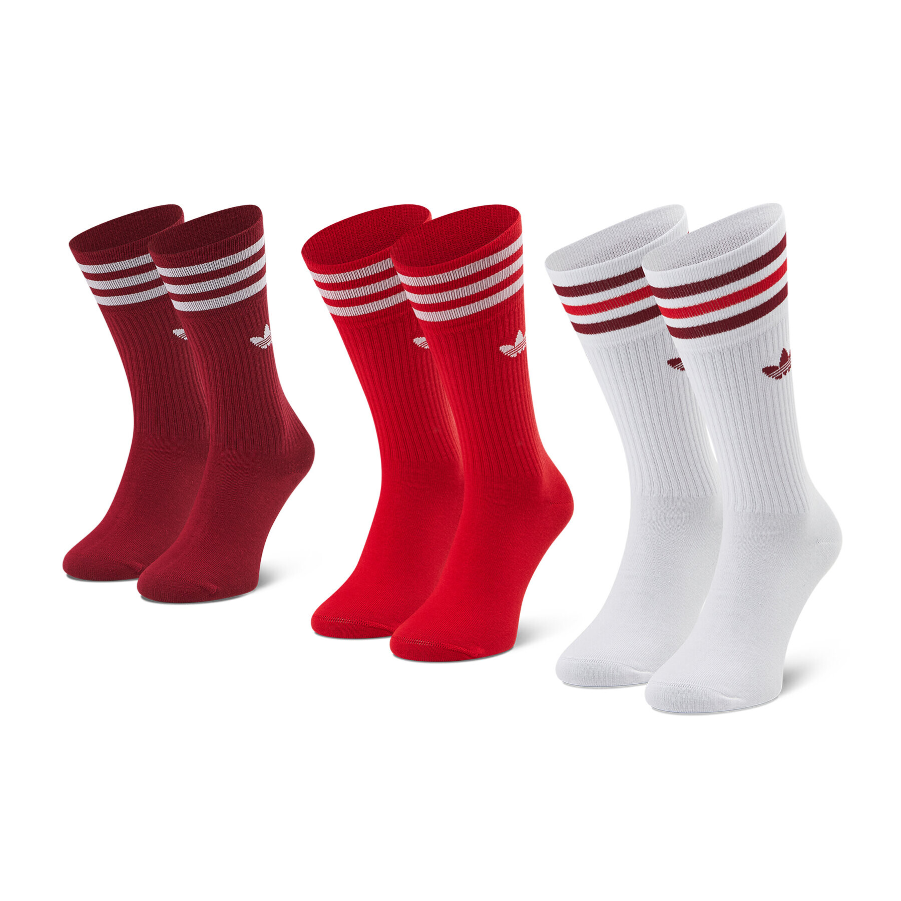adidas Originals Комплект 3 чифта дълги чорапи мъжки Solid Crew Sock GN3073 Цветен - Pepit.bg