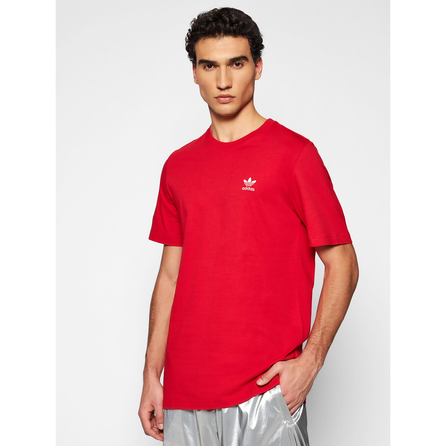 adidas Originals Тишърт Essential GN3408 Червен Regular Fit - Pepit.bg