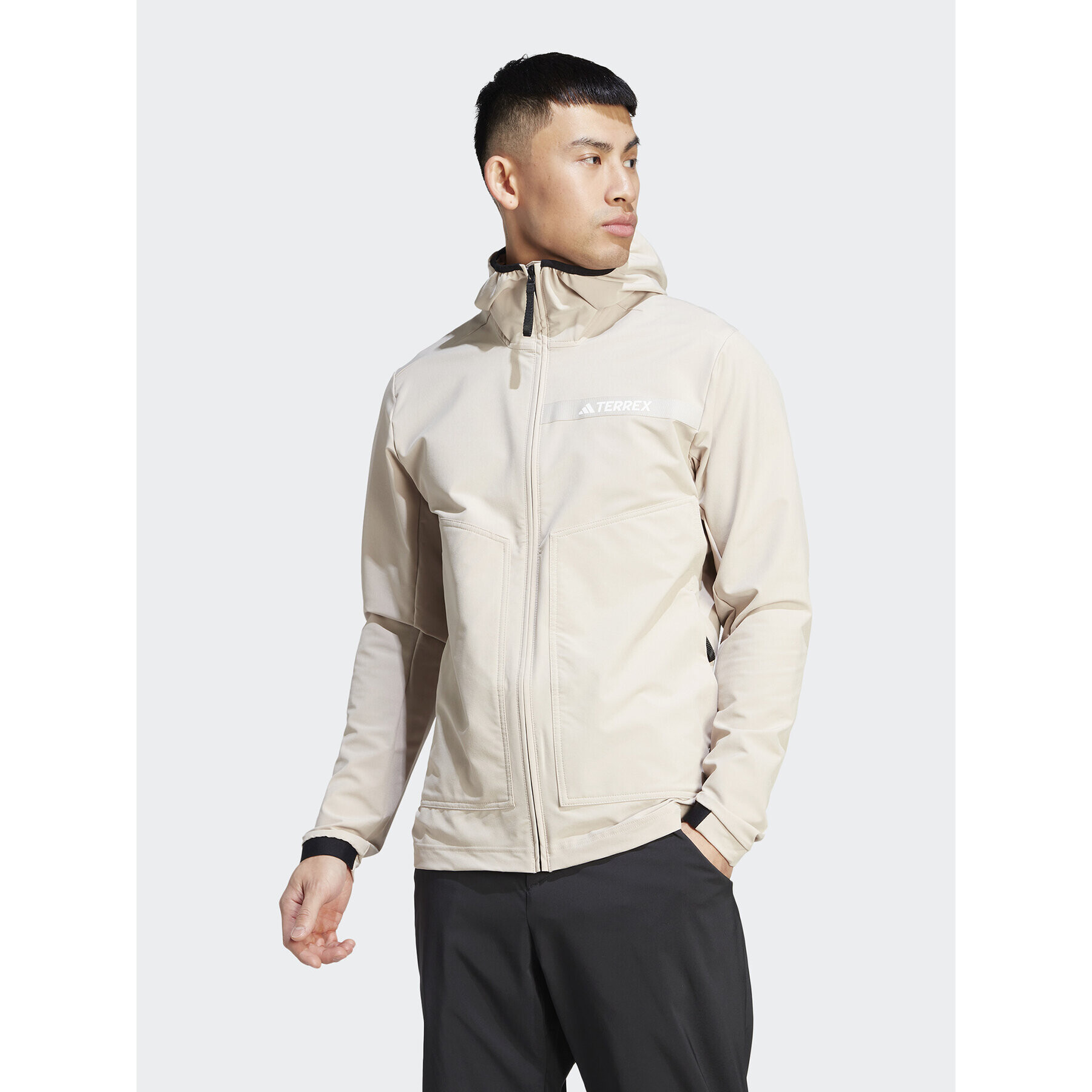 adidas Outdoor яке Terrex Multi HZ4423 Бежов Slim Fit - Pepit.bg