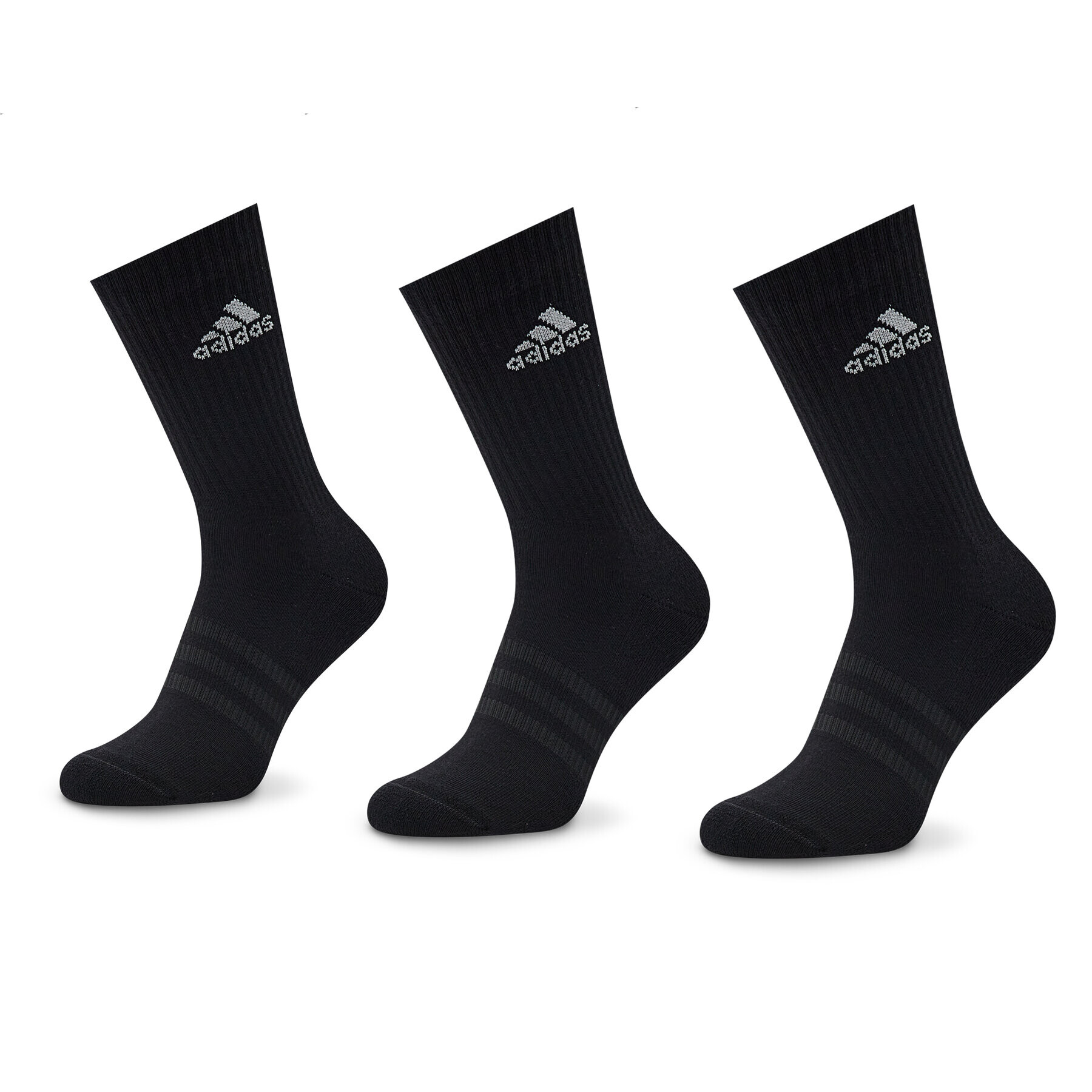 adidas Комплект 3 чифта дълги чорапи мъжки Cushioned Crew IC1310 Черен - Pepit.bg