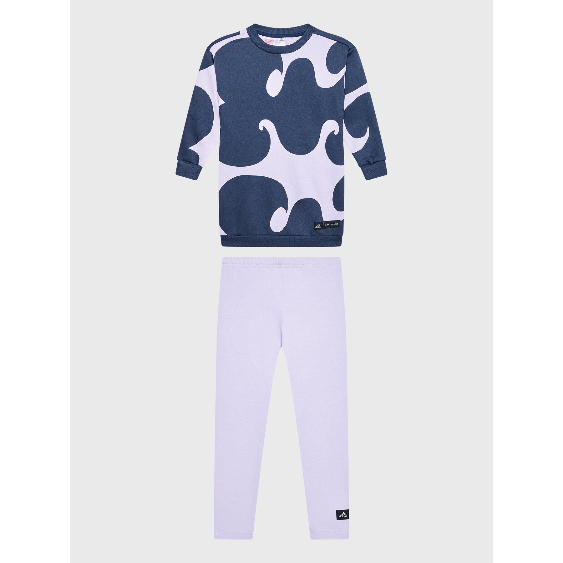 adidas Комплект суитшърт и клин MARIMEKKO HM4450 Виолетов Regular Fit - Pepit.bg