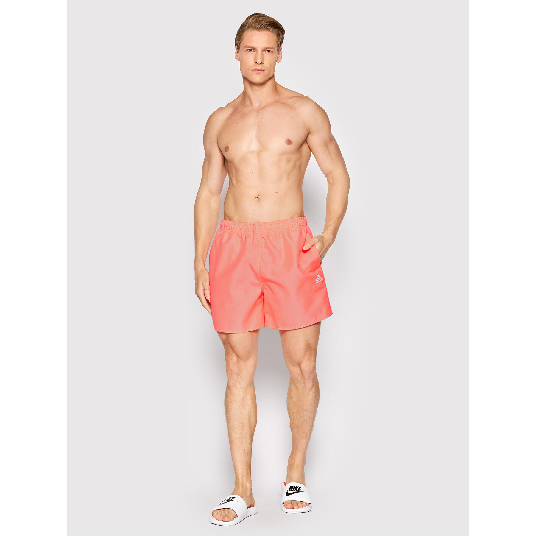 adidas Плувни шорти Solid Swim HA0380 Розов Regular Fit - Pepit.bg