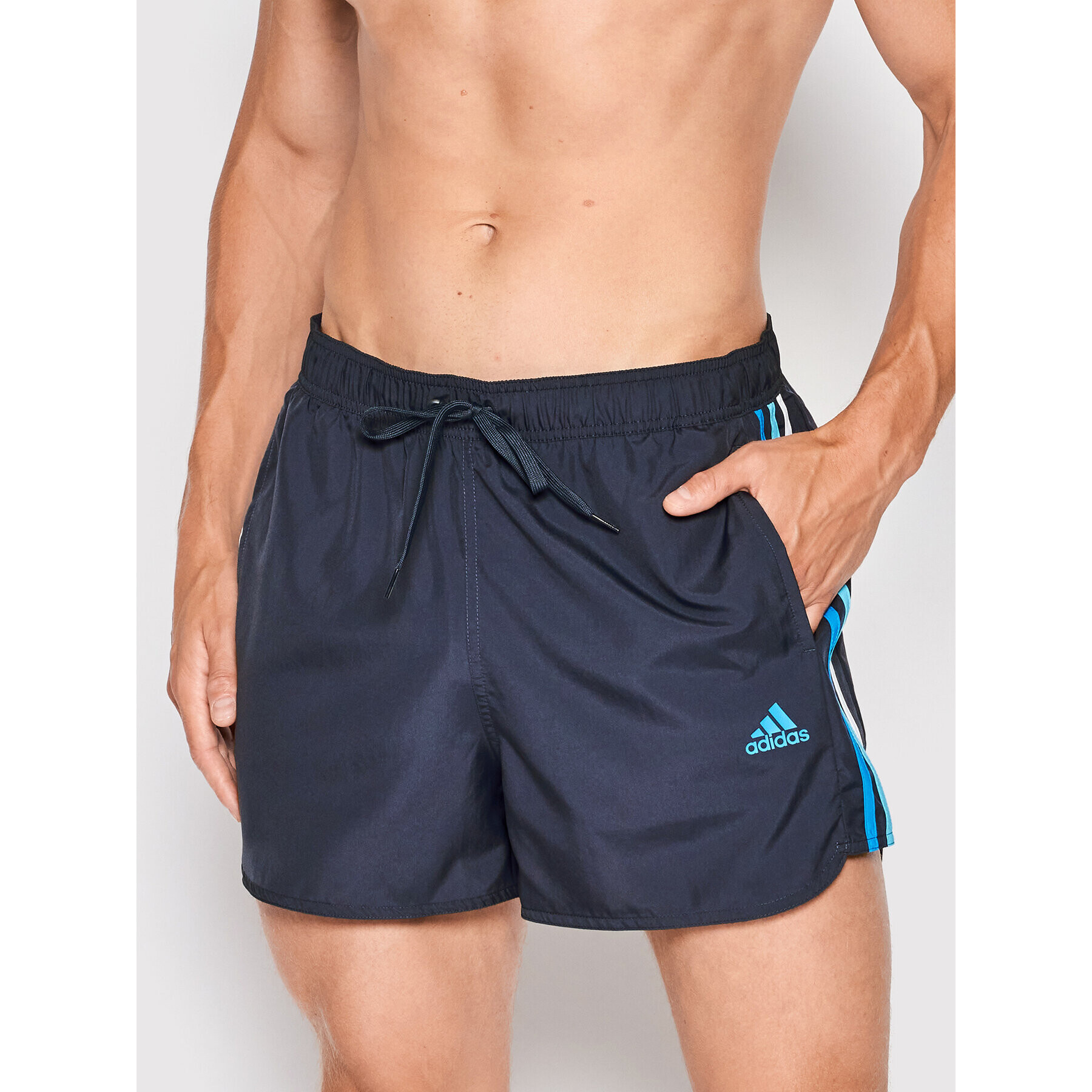 adidas Performance Плувни шорти Very Length Retro Split HA0411 Тъмносин Regular Fit - Pepit.bg