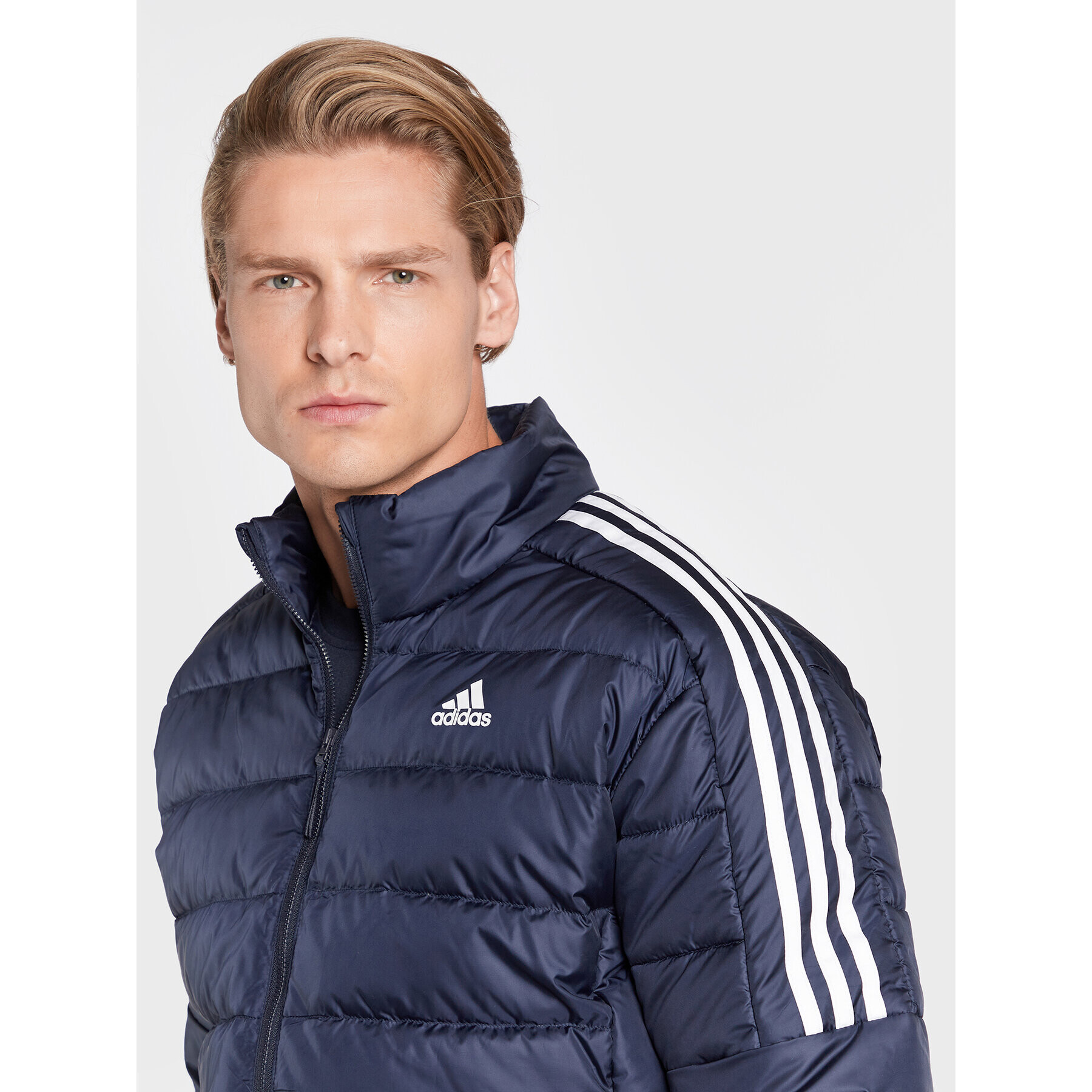 adidas Пухено яке Essenials GH4594 Тъмносин Slim Fit - Pepit.bg