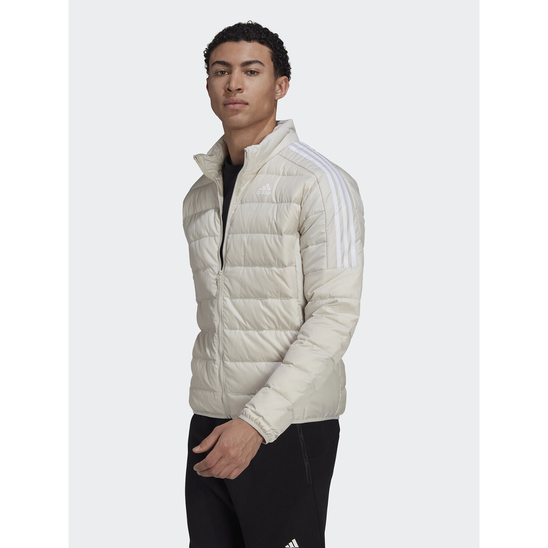 adidas Пухено яке Essentails Down HK4647 Екрю Slim Fit - Pepit.bg