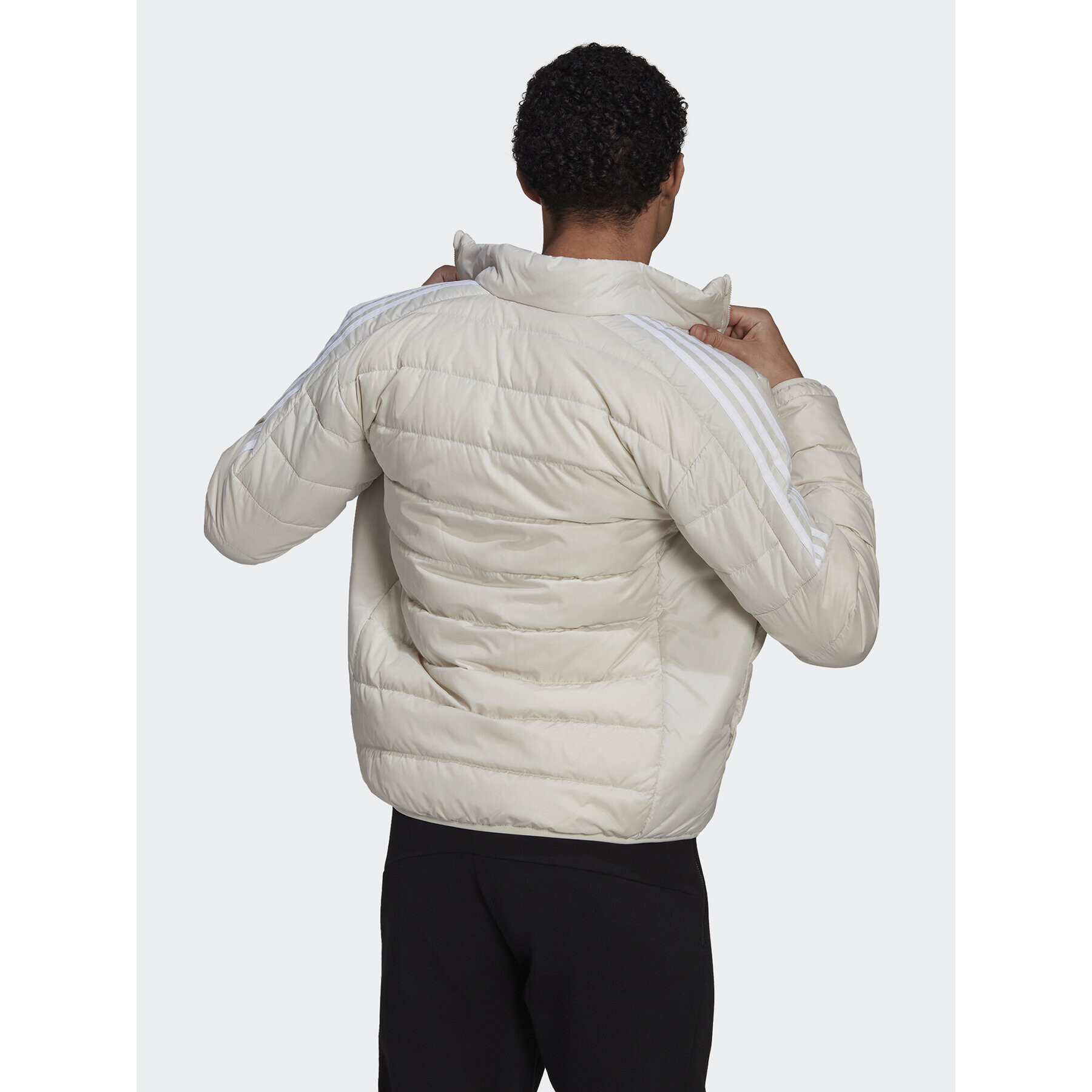 adidas Пухено яке Essentails Down HK4647 Екрю Slim Fit - Pepit.bg