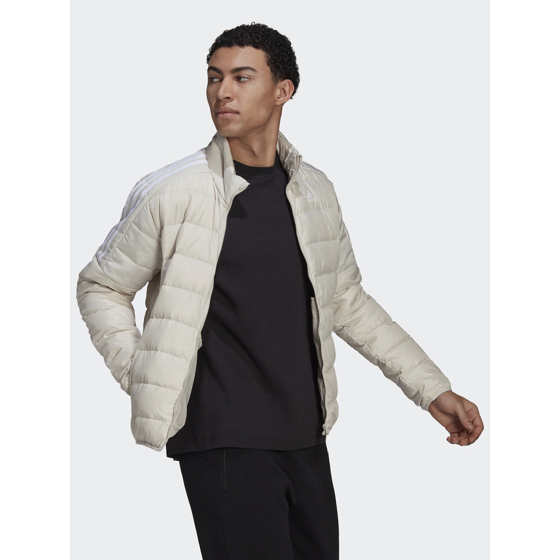 adidas Пухено яке Essentails Down HK4647 Екрю Slim Fit - Pepit.bg