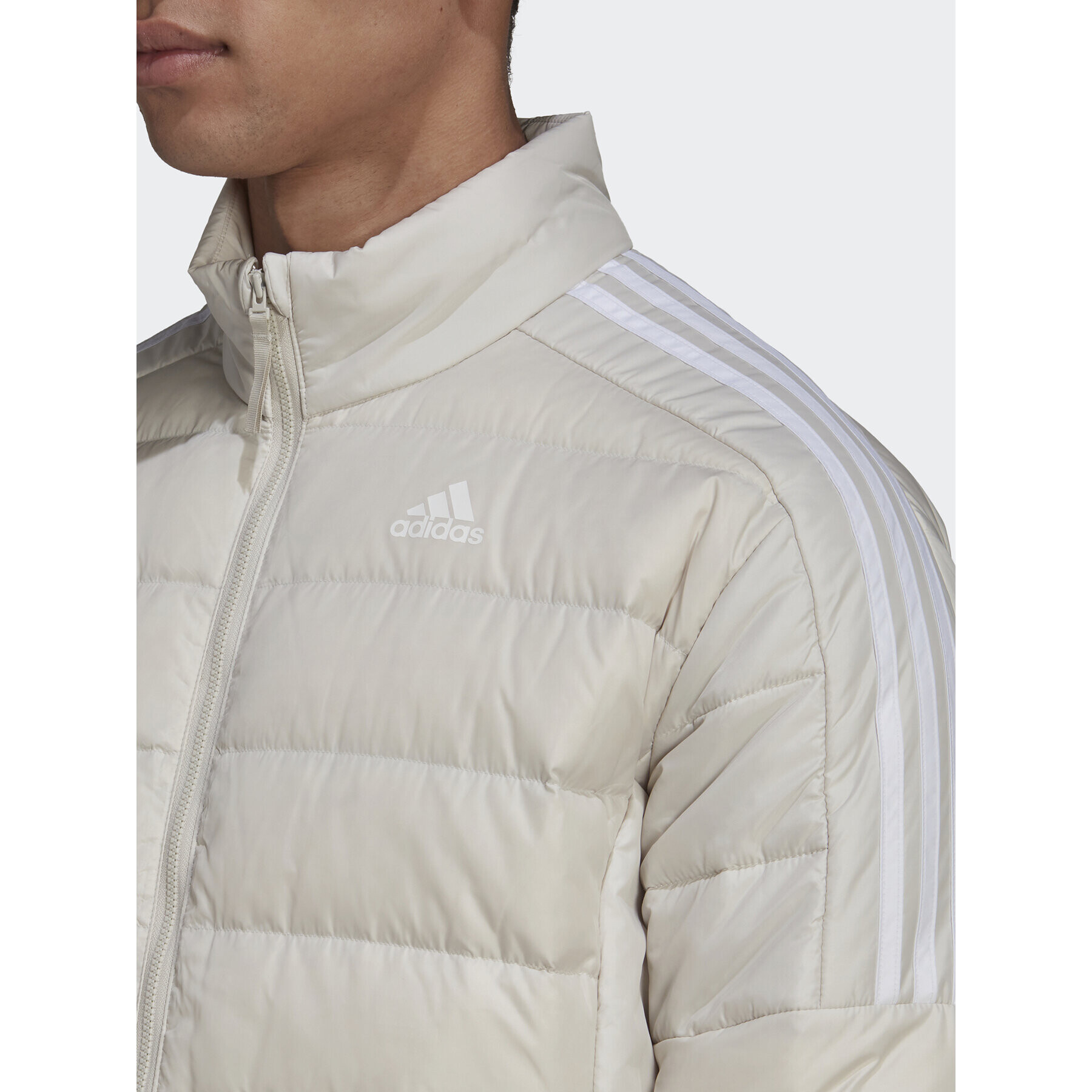 adidas Пухено яке Essentails Down HK4647 Екрю Slim Fit - Pepit.bg