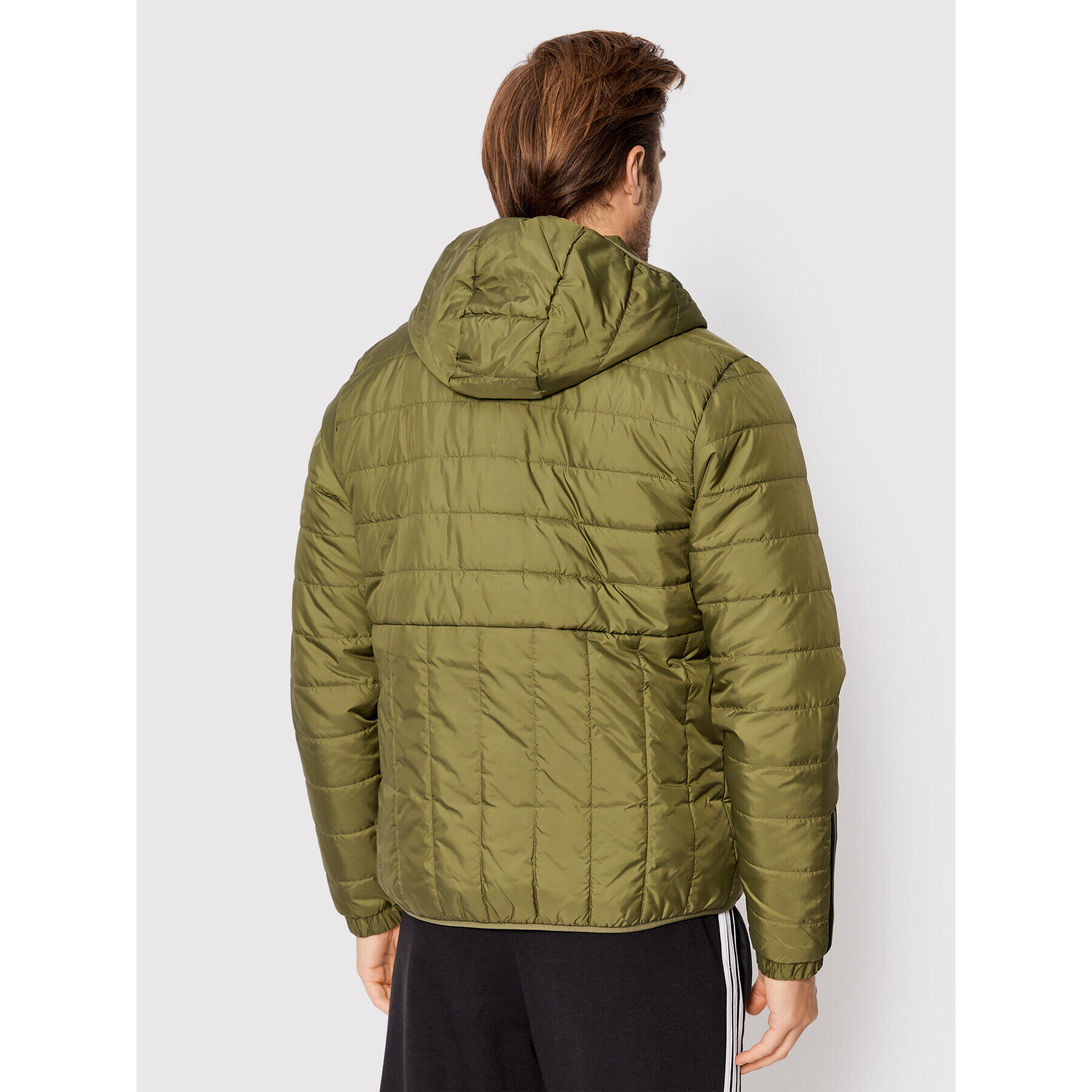 adidas Пухено яке Itavic 3-Stripes GT1685 Зелен Regular Fit - Pepit.bg