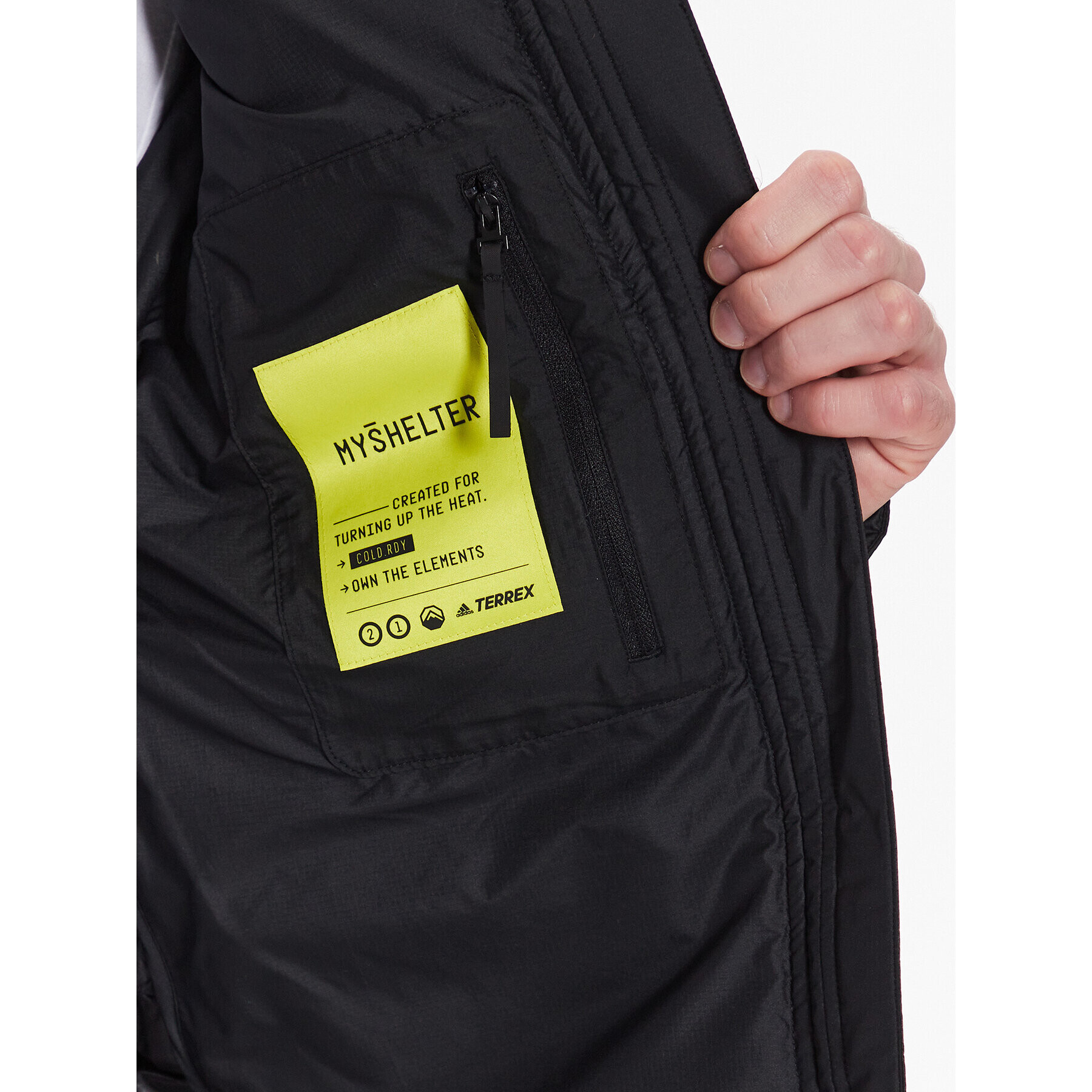 adidas Пухено яке Terrex Myshelter GI7295 Черен Regular Fit - Pepit.bg
