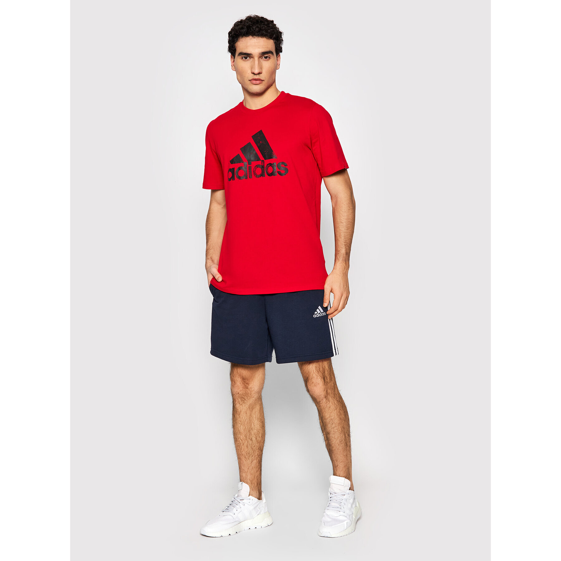 adidas Performance Спортни шорти Essentials French Terry 3-Stripes GK9598 Тъмносин Regular Fit - Pepit.bg