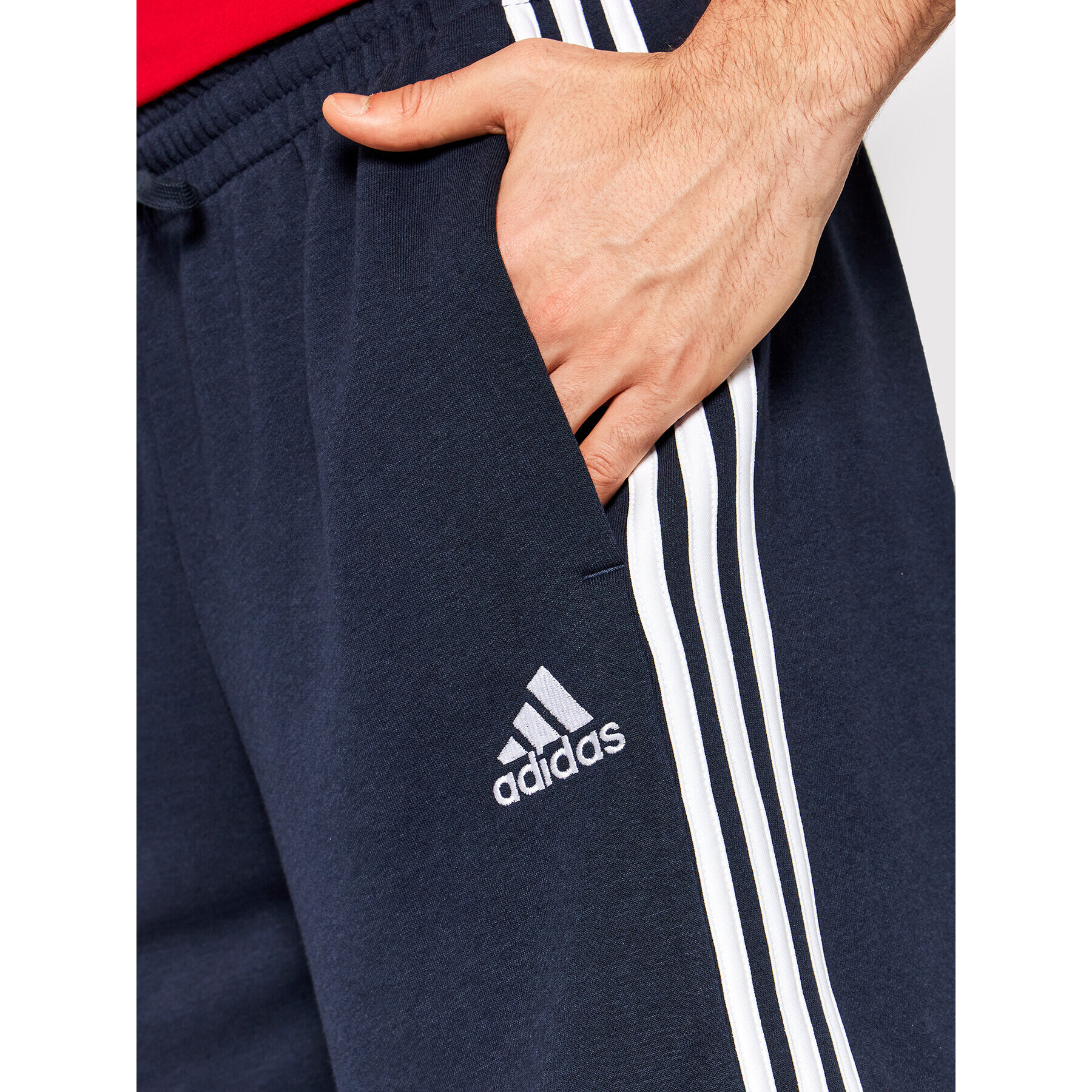 adidas Performance Спортни шорти Essentials French Terry 3-Stripes GK9598 Тъмносин Regular Fit - Pepit.bg