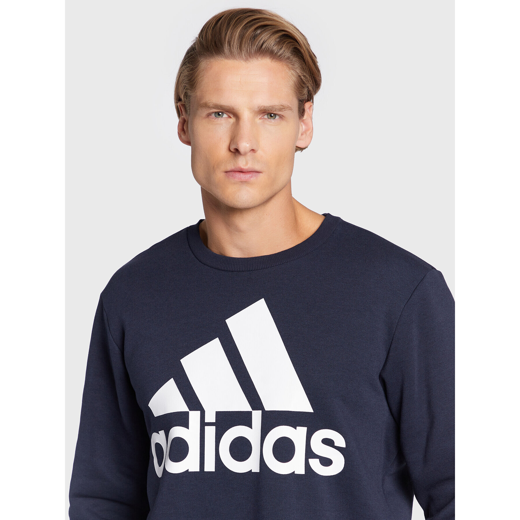 adidas Суитшърт Essentials Big Logo HL2298 Тъмносин Regular Fit - Pepit.bg