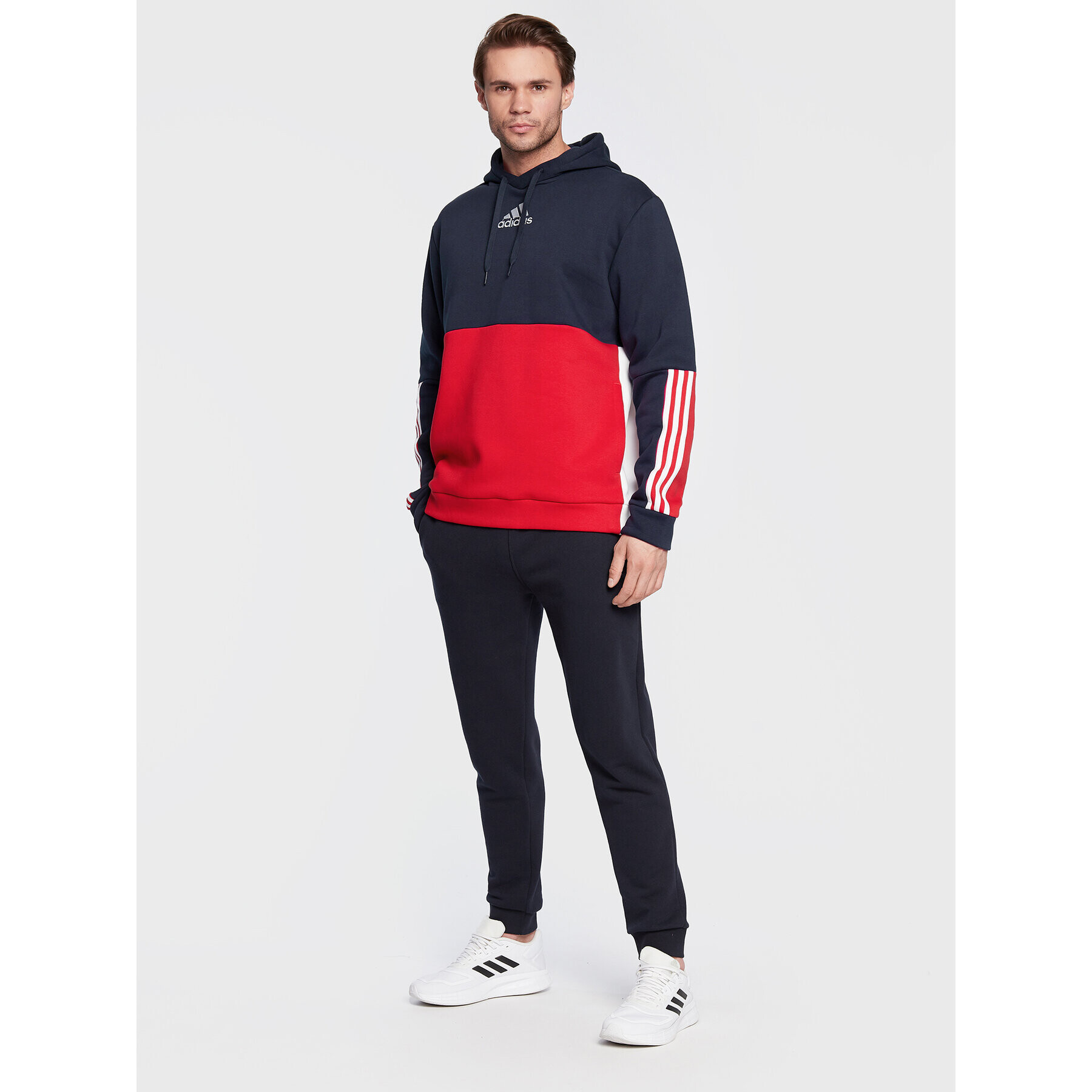 adidas Суитшърт Essentials Colorblock HL1983 Тъмносин Regular Fit - Pepit.bg