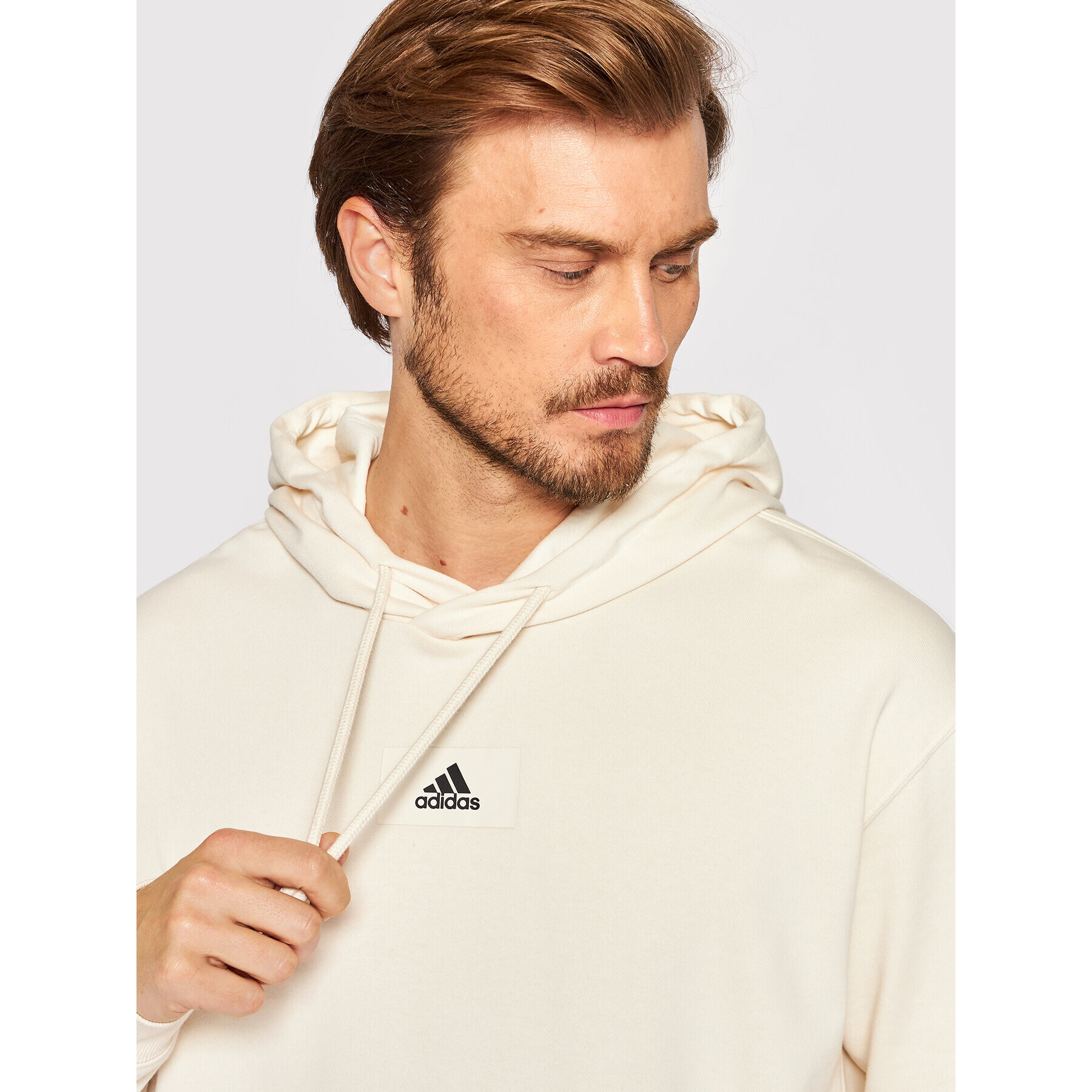 adidas Суитшърт Essentials Feelvivid HE4353 Бежов Loose Fit - Pepit.bg